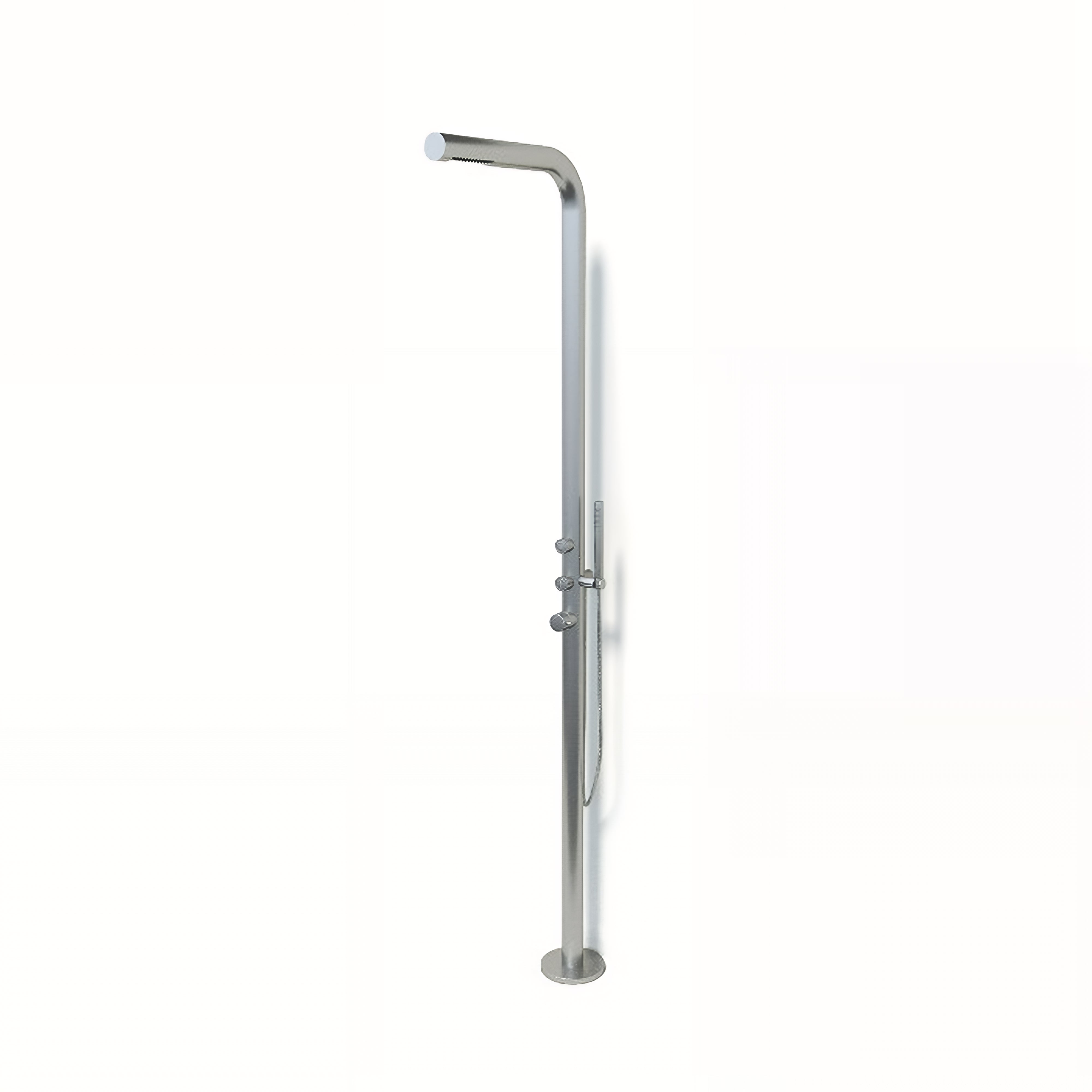 RAINWARE AVOCA FREESTANDING OUTDOOR HOT AND COLD SHOWER AND HANDHELD STAINLESS STEEL