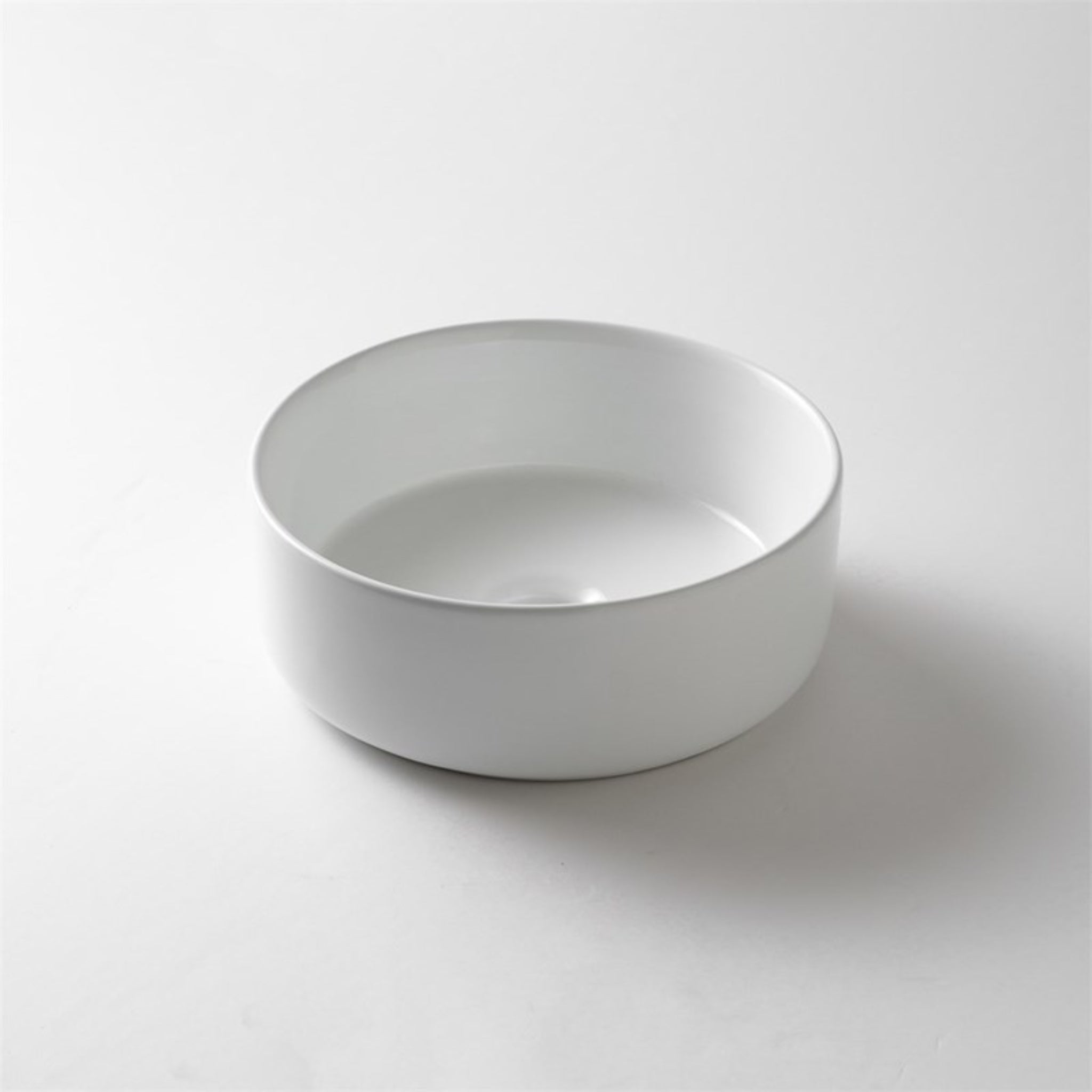 AQUAPERLA CERAMIC ROUND ABOVE COUNTER BASIN GLOSS WHITE 300MM