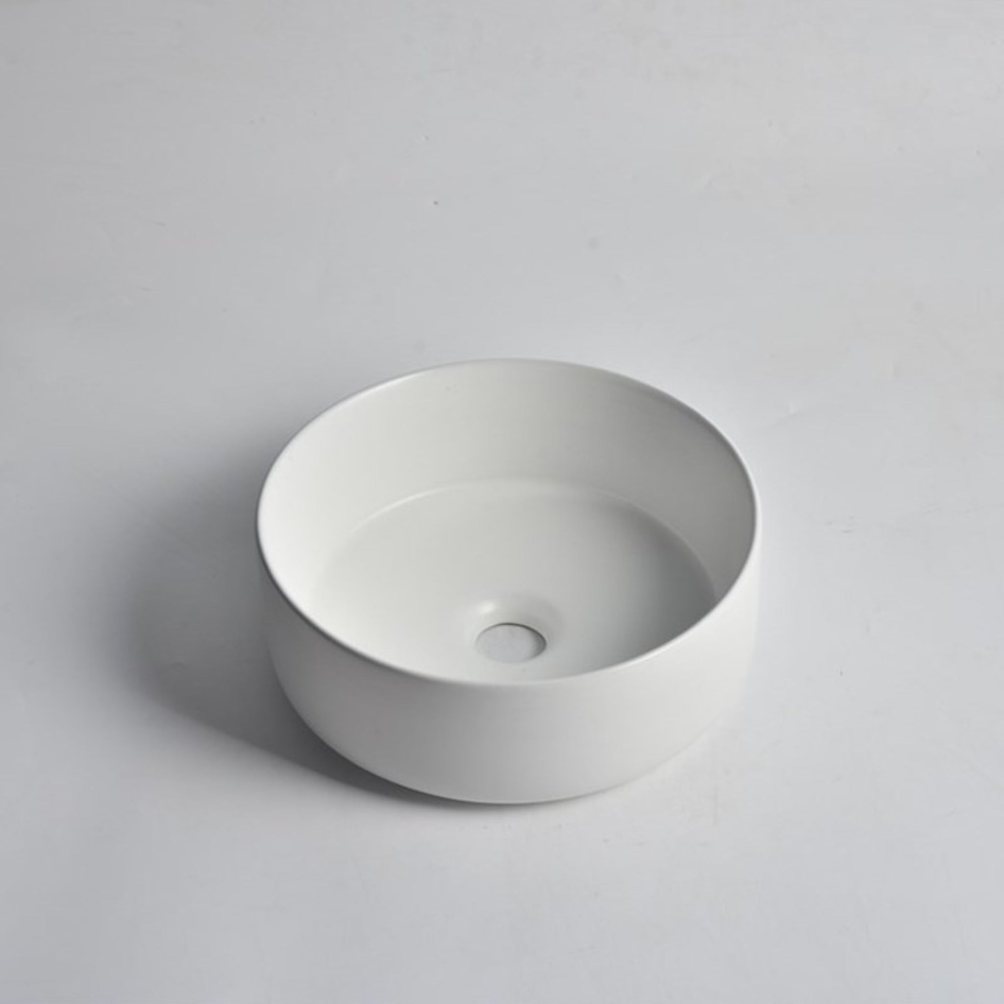 AQUAPERLA CERAMIC ROUND ABOVE COUNTER BASIN MATTE WHITE 300MM