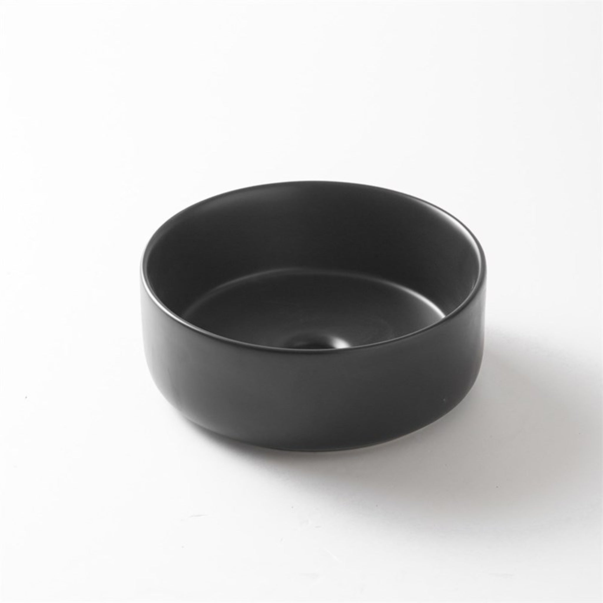 AQUAPERLA CERAMIC ROUND ABOVE COUNTER BASIN MATTE BLACK 300MM