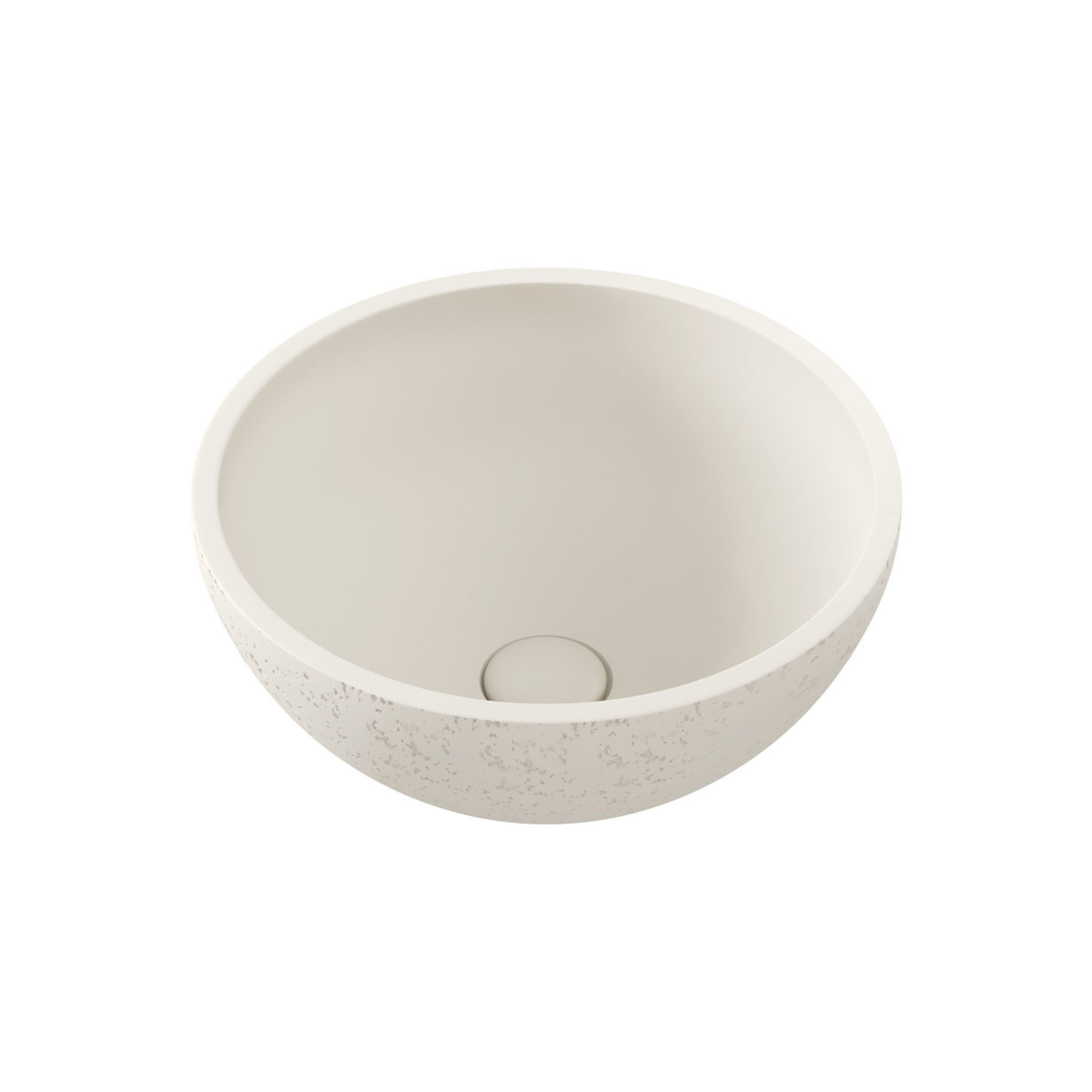 FIENZA ALBA CONCRETE ABOVE COUNTER BASIN WARM WHITE 362MM