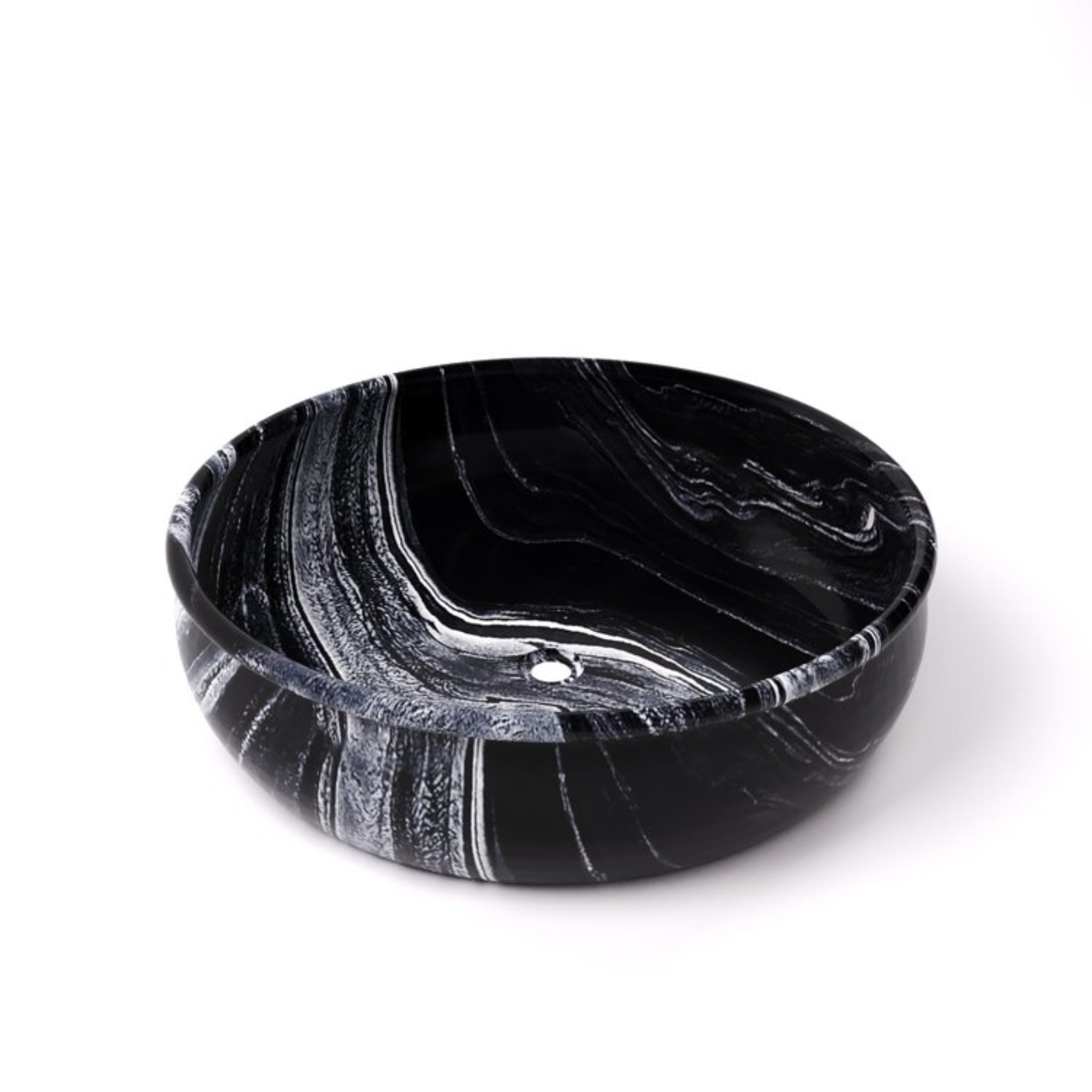 CARVUS VAN ROUND ABOVE COUNTER MARBLE BASIN BHAINSLANA BLACK 457MM