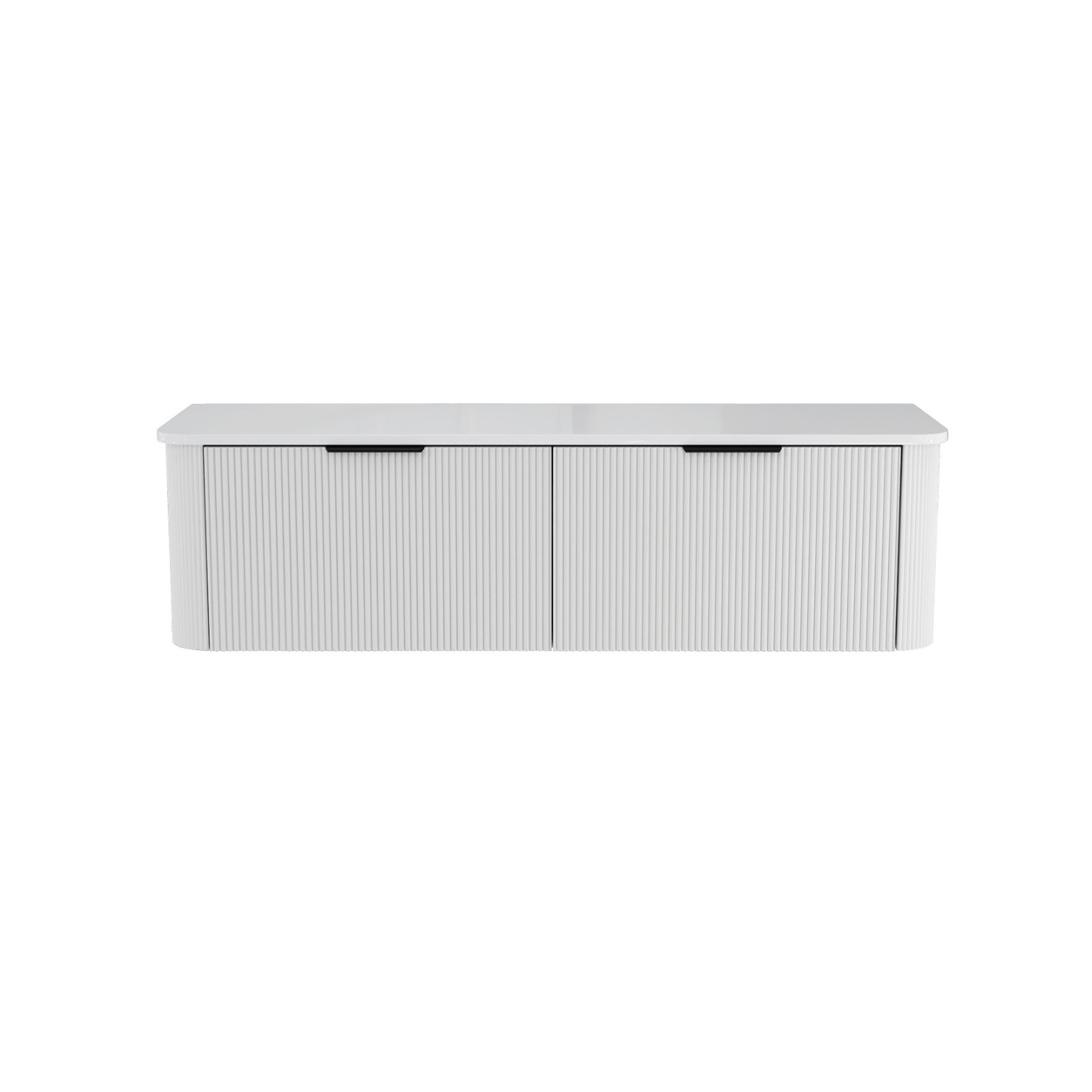 FIENZA MINKA SATIN WHITE 1500MM DOUBLE BOWL WALL HUNG VANITY