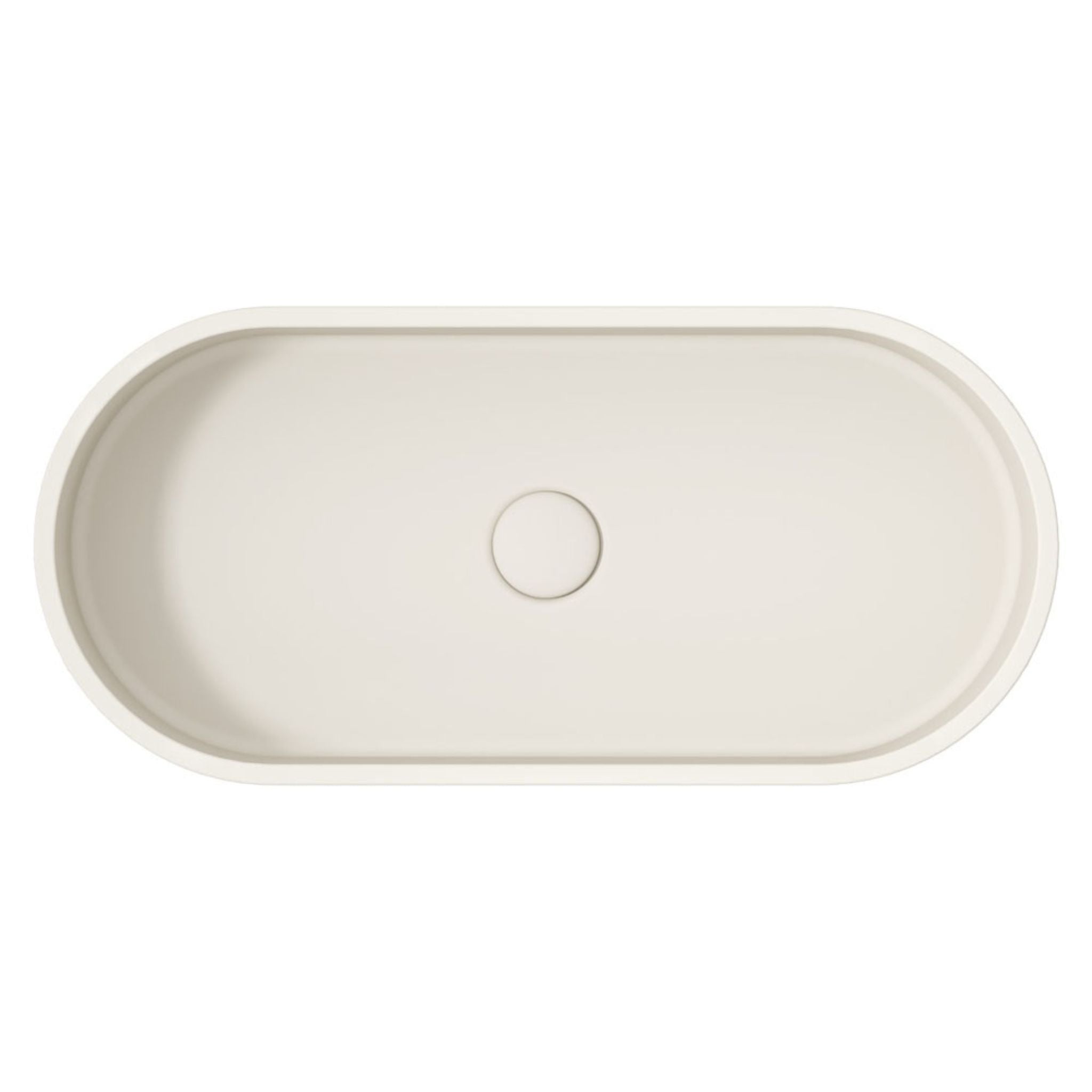 FIENZA JADA PILL CONCRETE ABOVE COUNTER BASIN WARM WHITE 600MM