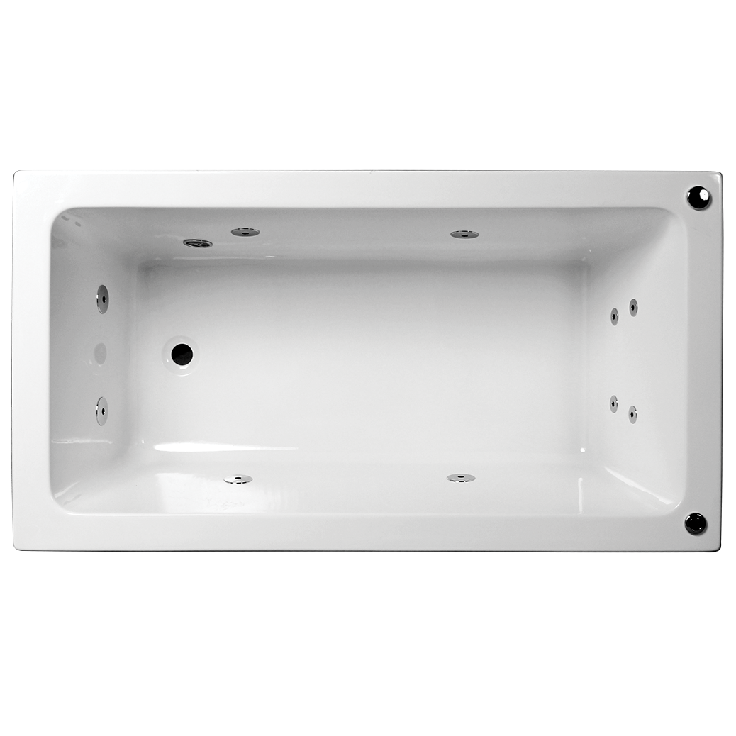 BROADWAY ALPHA BUILT-IN SPA BATHTUB WHITE (AVAILABLE IN 1490MM, 1700MM AND 1795MM) WITH 6 JETS