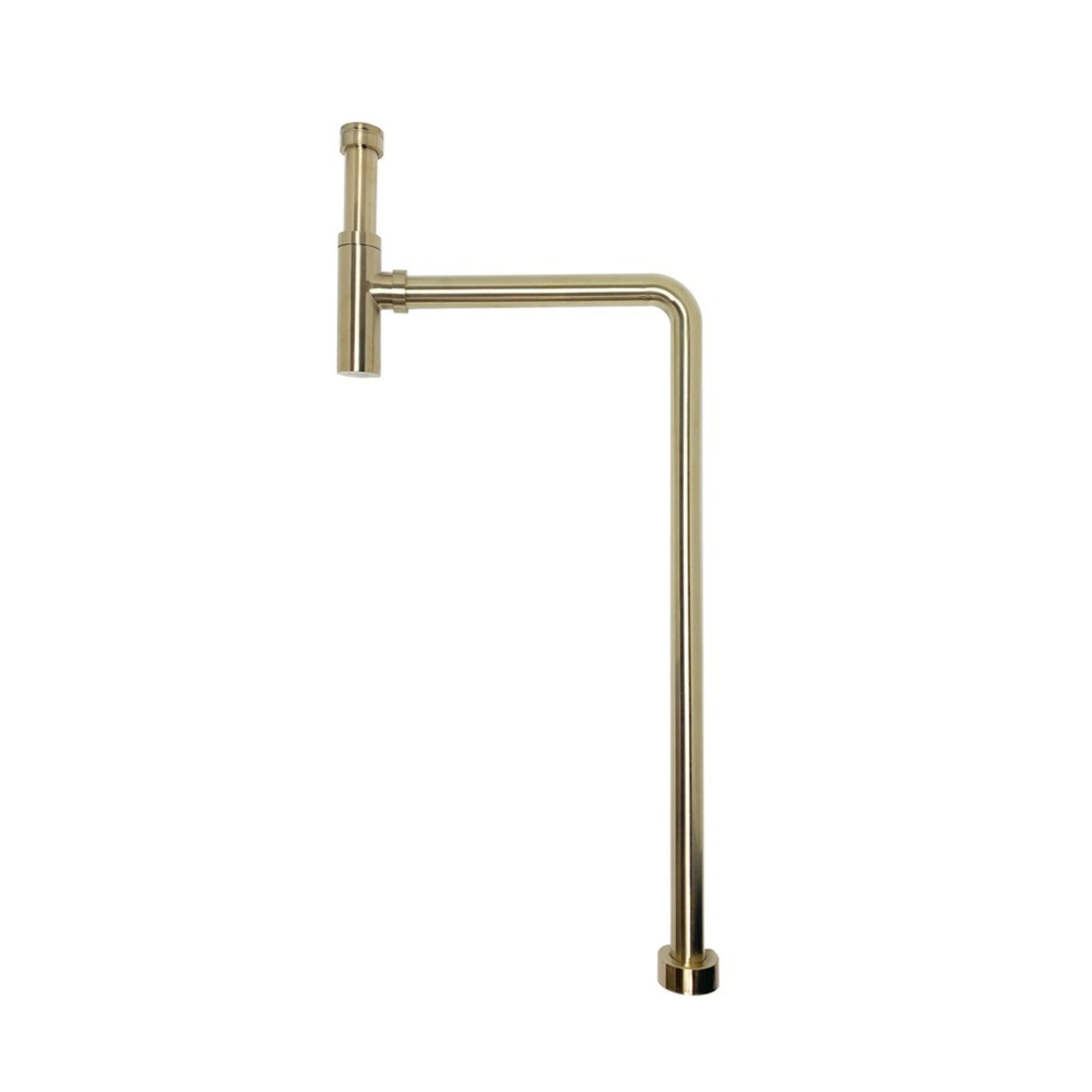 TURNER HASTINGS DELUXE ADJUSTABLE BOTTLE S TRAP BRUSHED BRASS 40MM