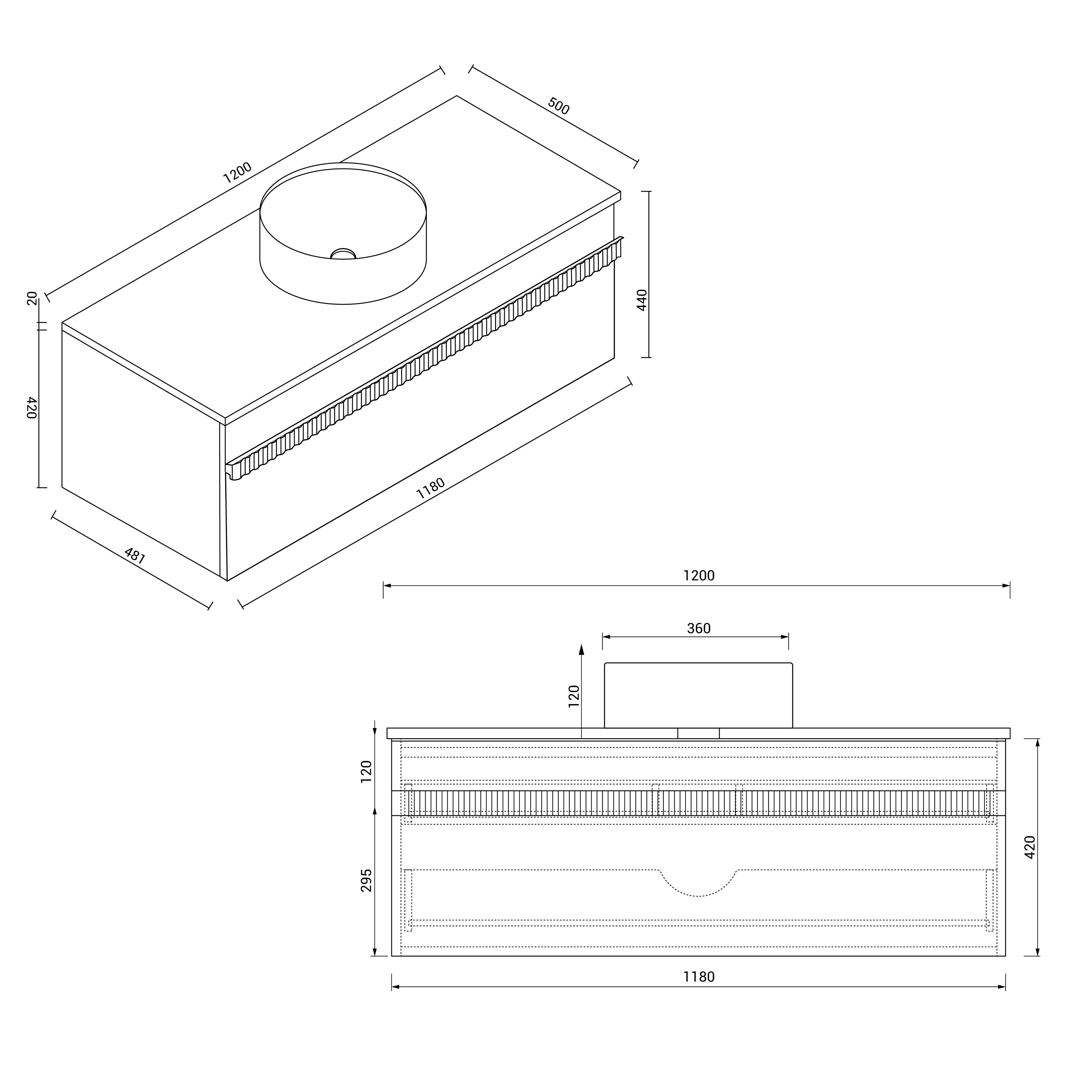 JOINERY BY BEARS ASHTON WALNUT 1200MM SINGLE BOWL WALL HUNG VANITY PACKAGE