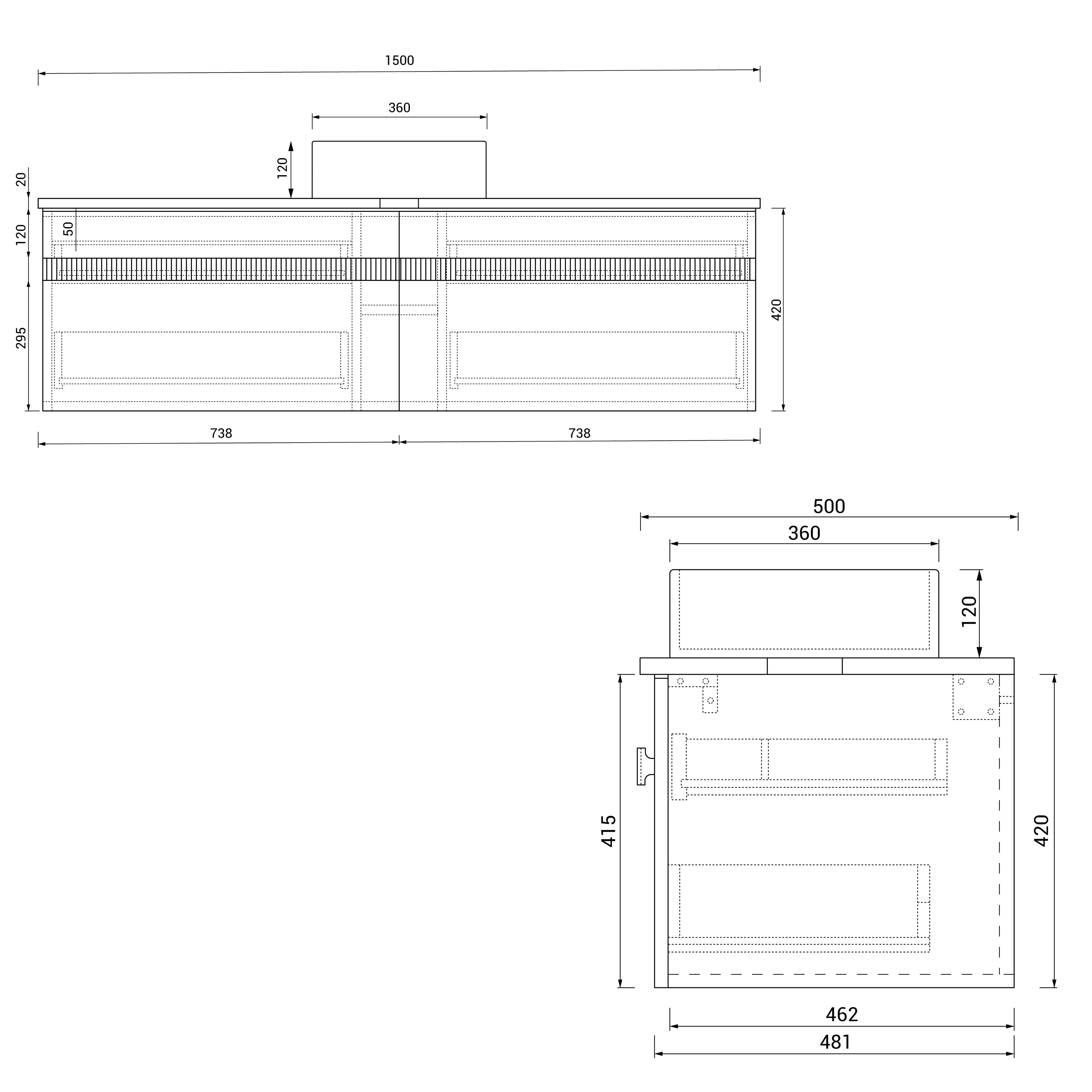 JOINERY BY BEARS ASHTON WALNUT 1500MM SINGLE BOWL WALL HUNG VANITY PACKAGE