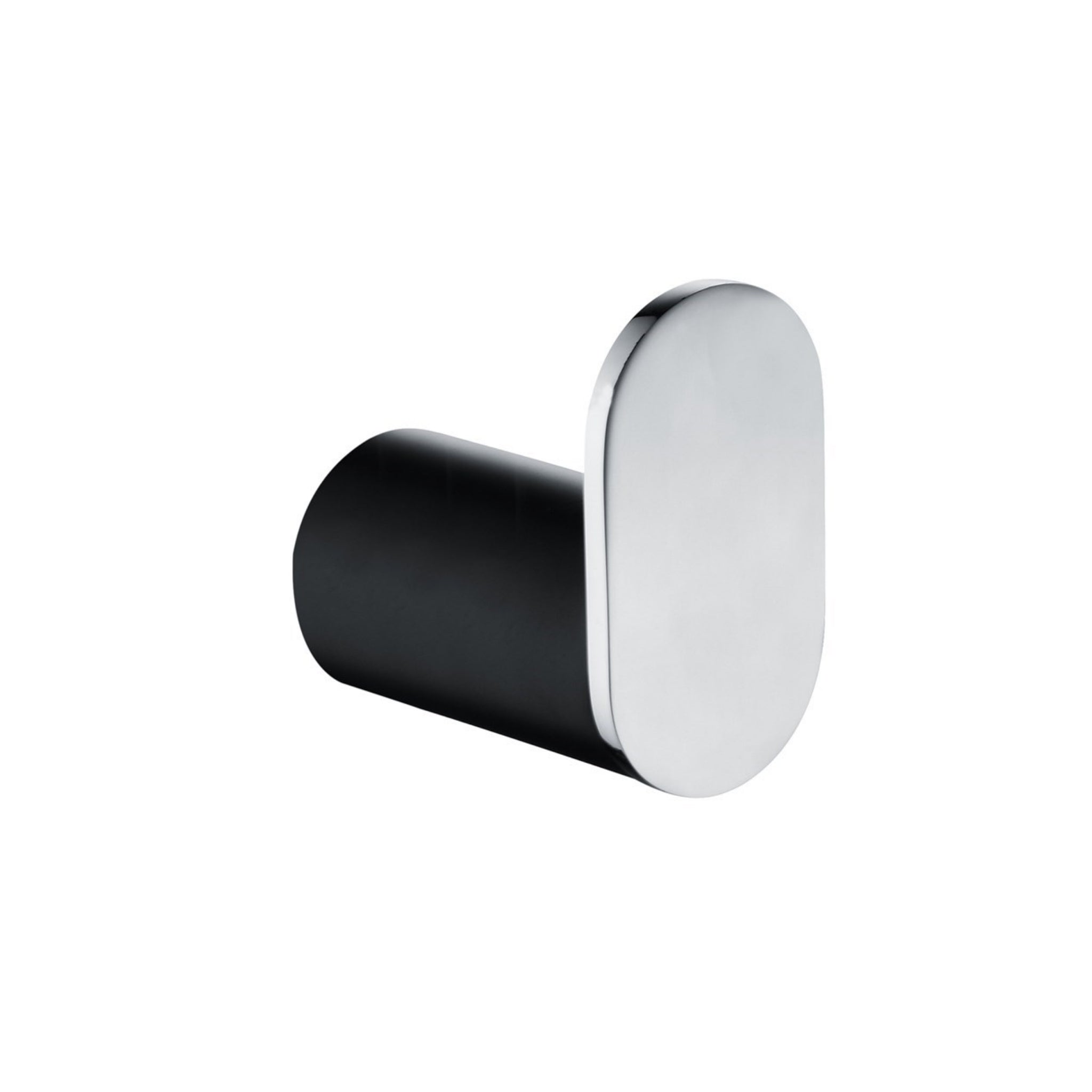 AQUAPERLA RUSHY ROBE HOOK BLACK AND CHROME