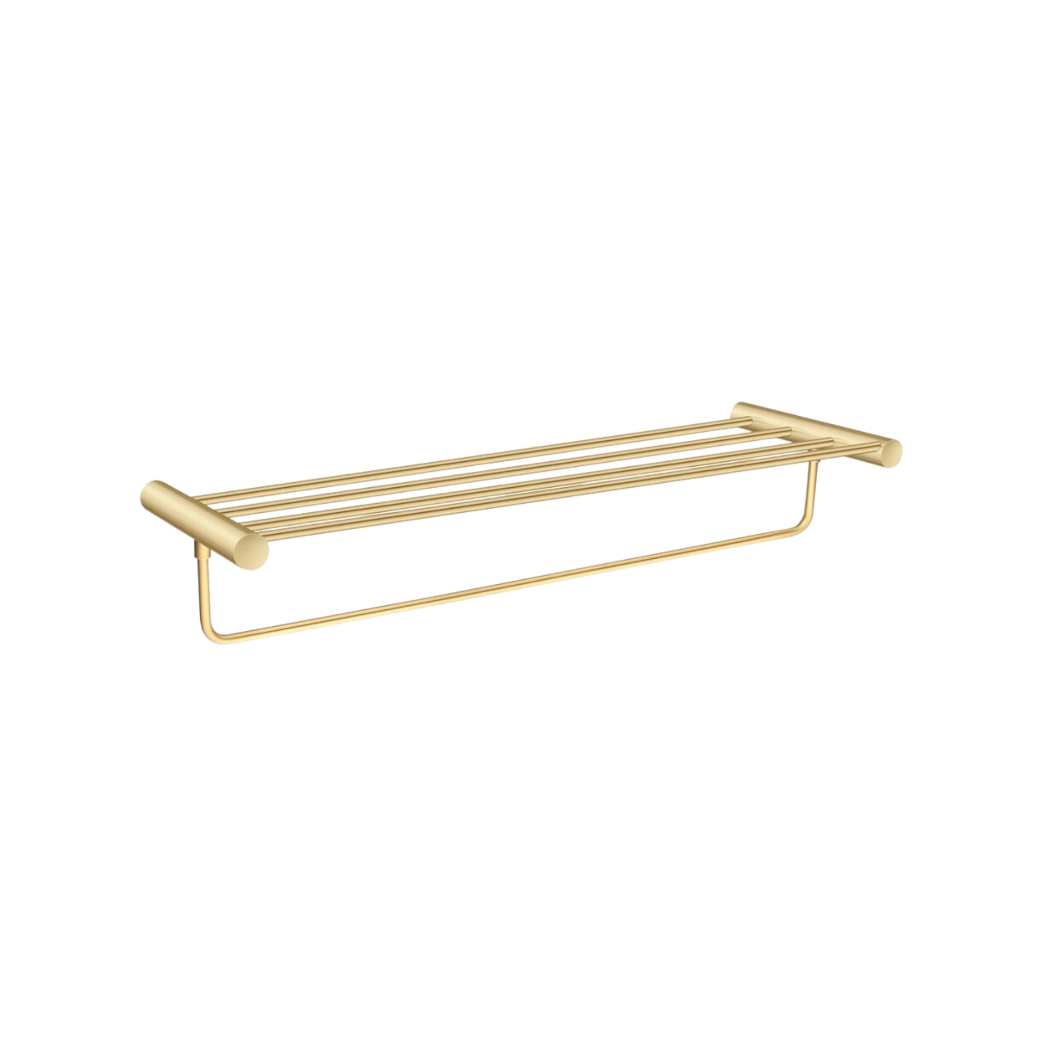 AQUAPERLA SHOWER SHELF 600MM BRUSHED BRASS