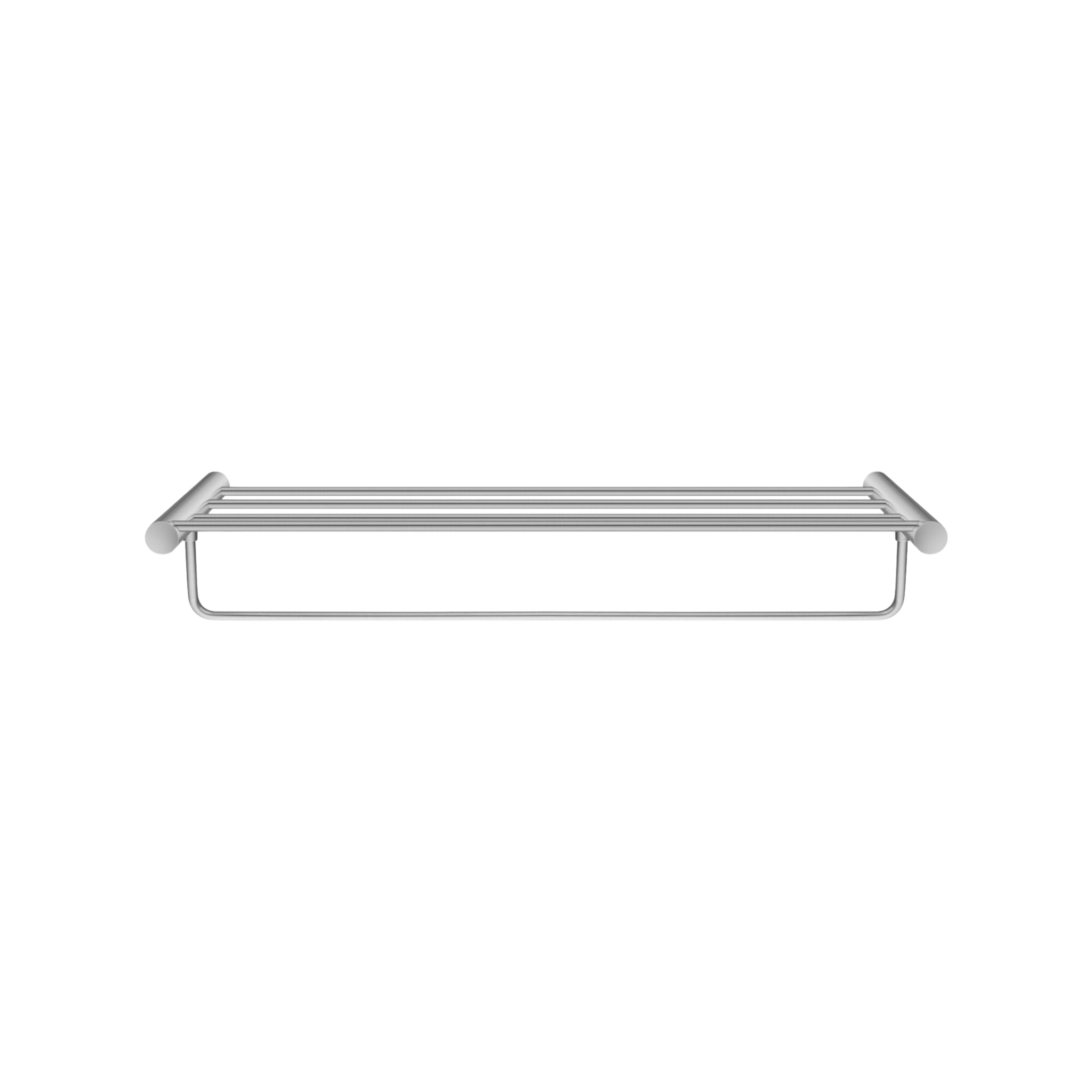 AQUAPERLA SHOWER SHELF 600MM BRUSHED NICKEL