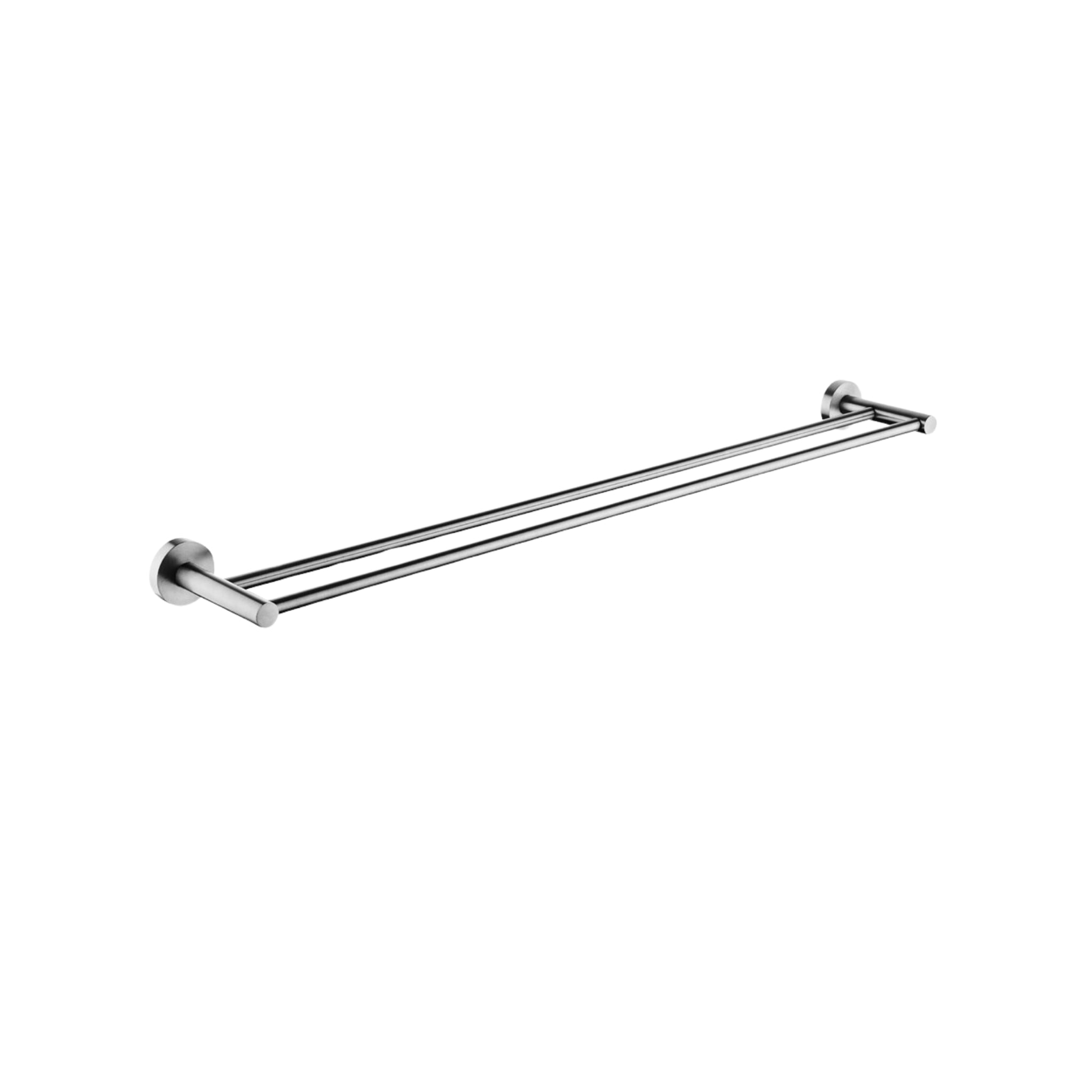 AQUAPERLA LUCID PIN CUTTABLE DOUBLE TOWEL RAIL 790MM BRUSHED NICKEL