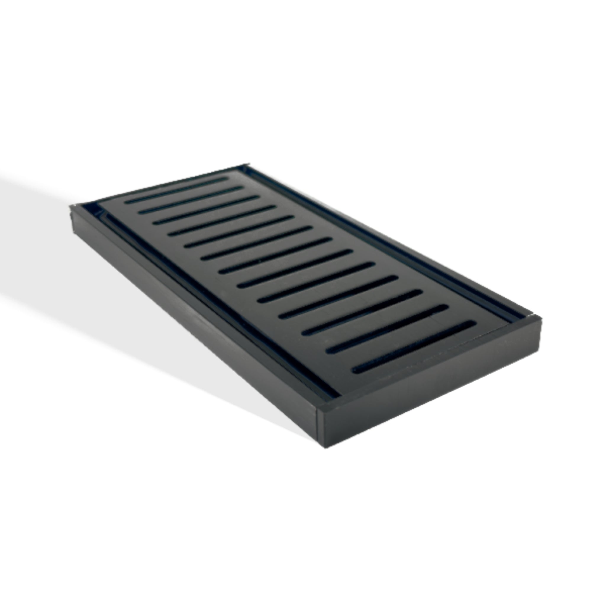 AQUAPERLA EZY FLOW FLOOR GRATE BRUSHED BLACK 100X14MM