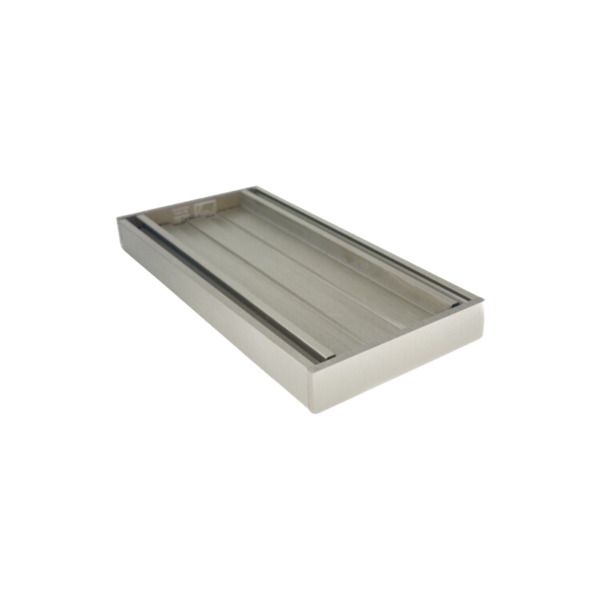 AQUAPERLA EZY FLOW TILE INSERT GRATE BRUSHED NICKEL 100X21MM