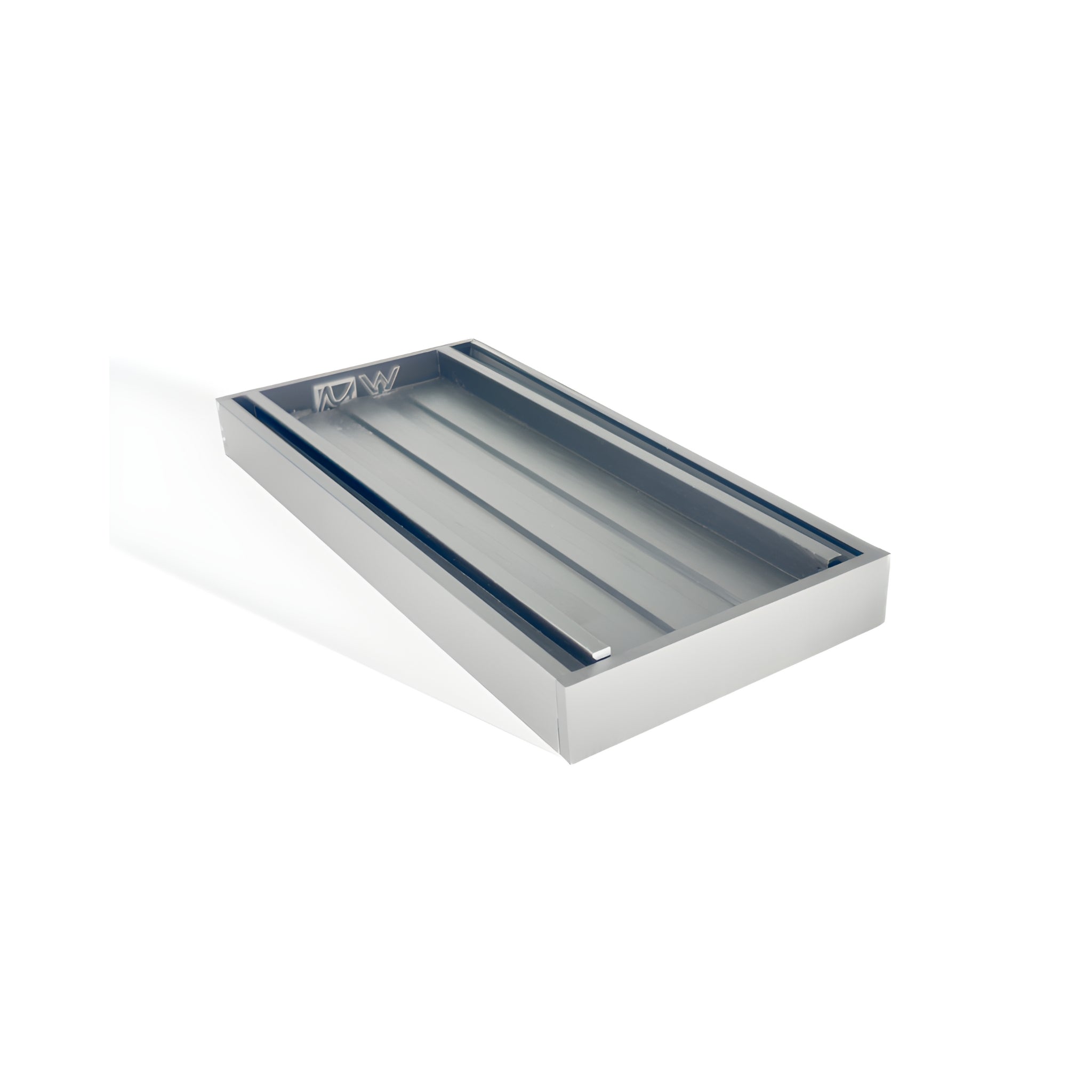 AQUAPERLA EZY FLOW TILE INSERT GRATE BRUSHED SILVER 100X21MM