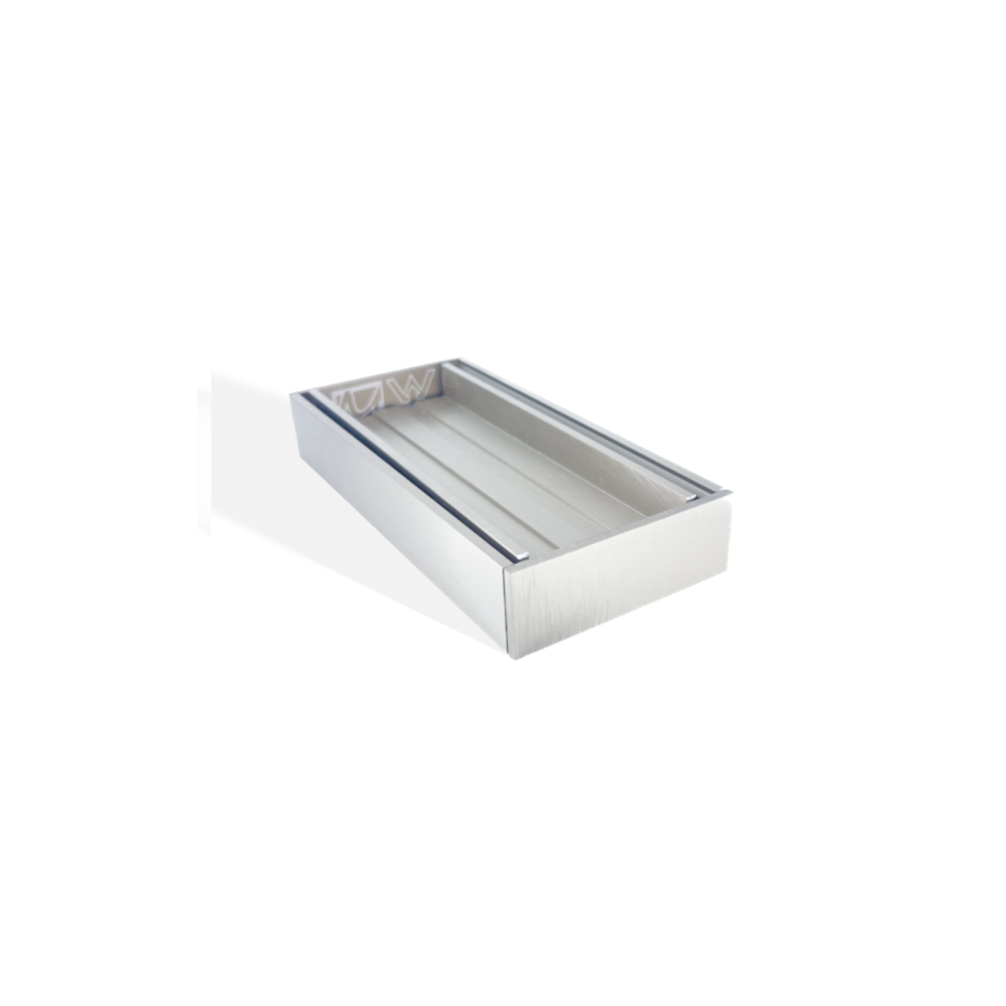 AQUAPERLA EZY FLOW TILE INSERT GRATE BRUSHED NICKEL 100X35MM