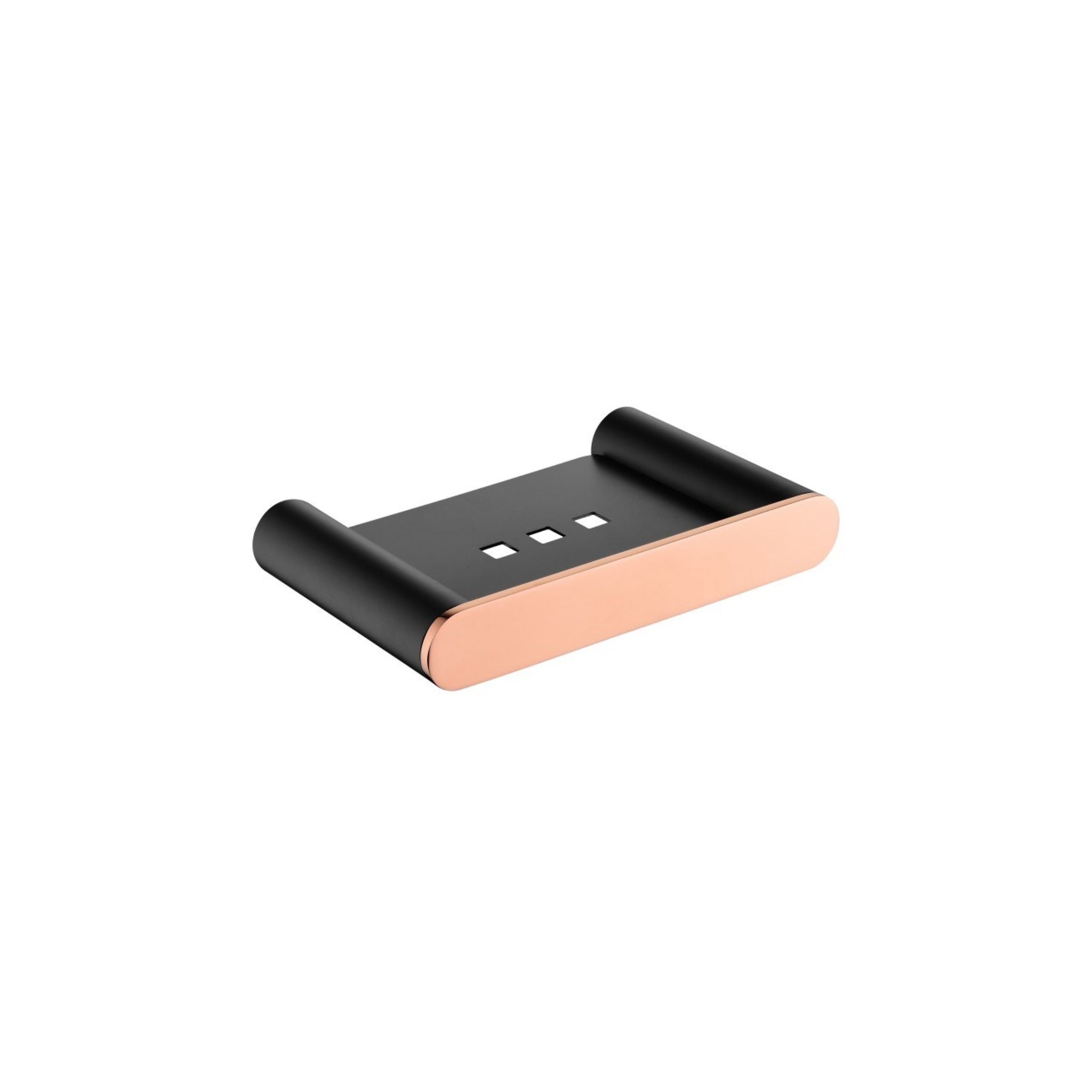 AQUAPERLA RUSHY SOAP DISH BLACK AND ROSE GOLD