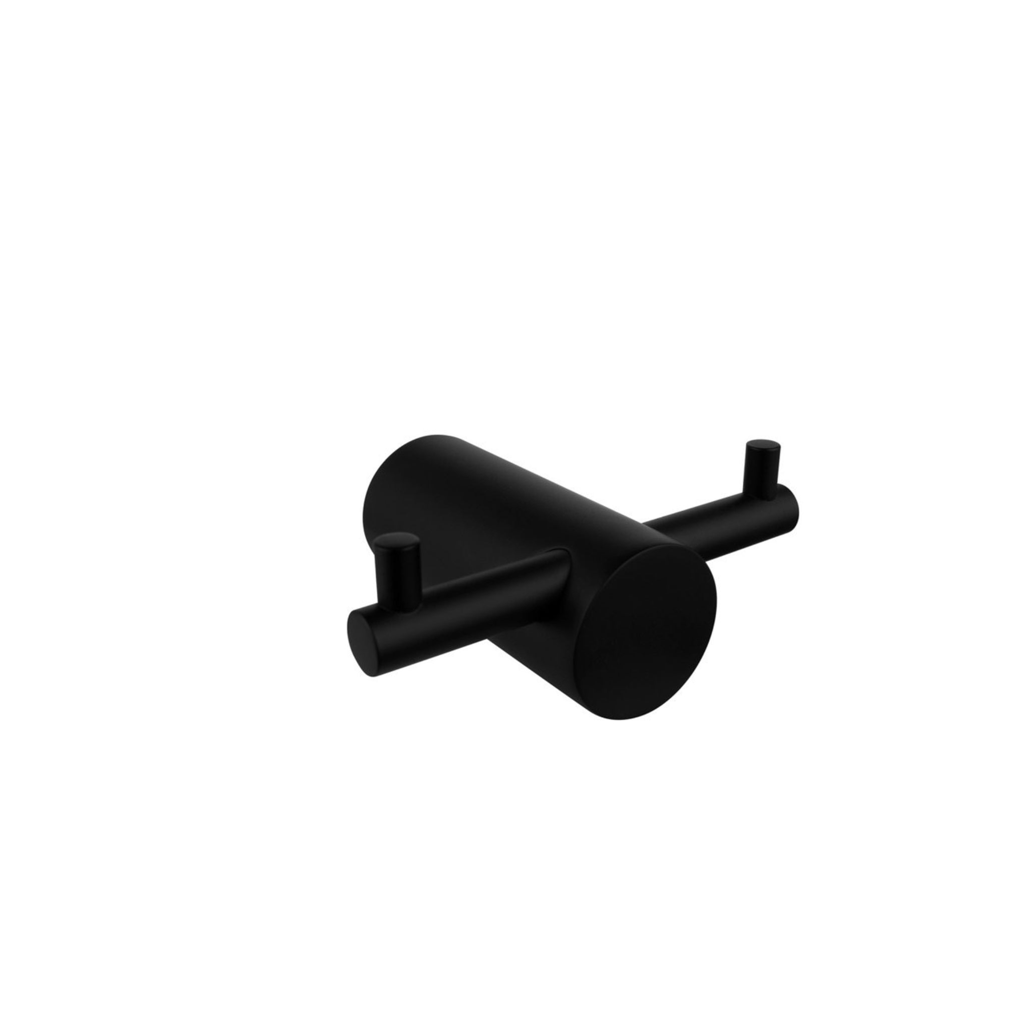 AQUAPERLA DOUBLE ROBE HOOK MATTE BLACK