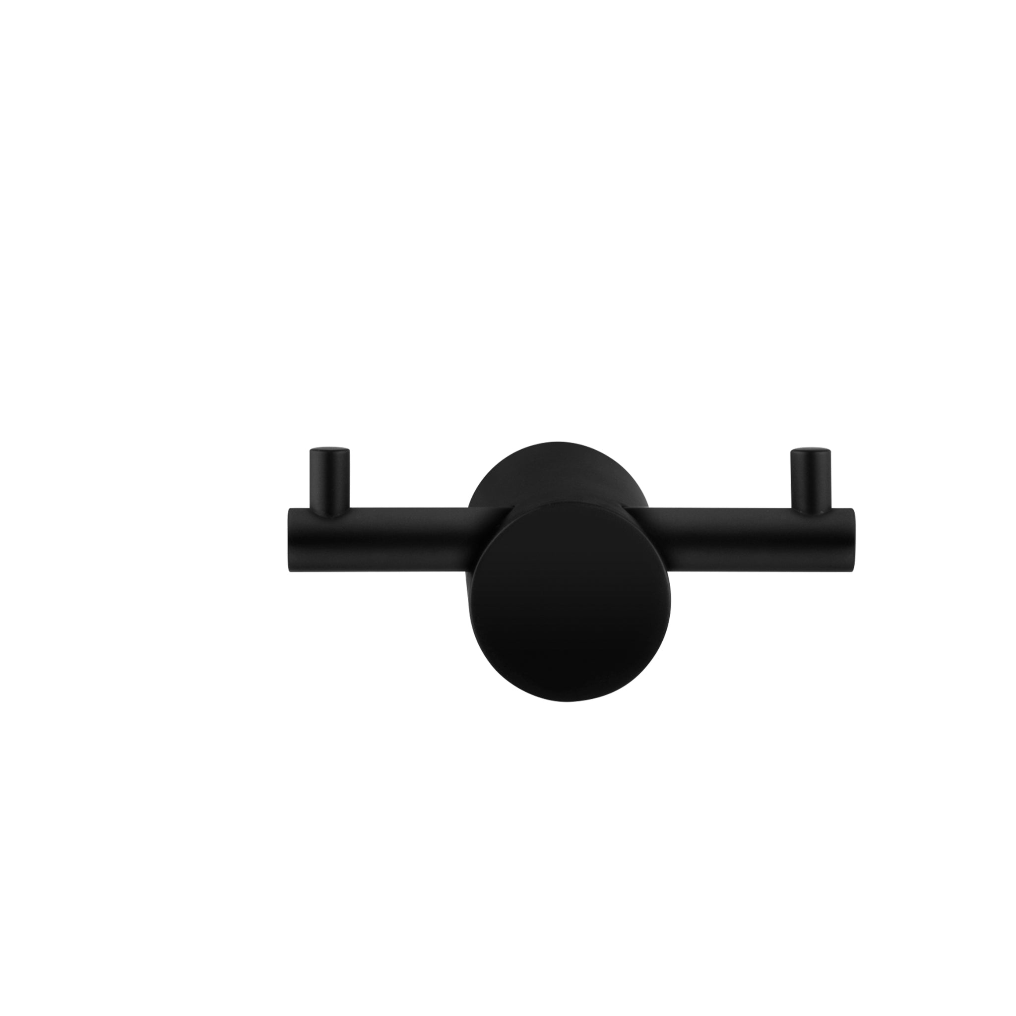 AQUAPERLA DOUBLE ROBE HOOK MATTE BLACK