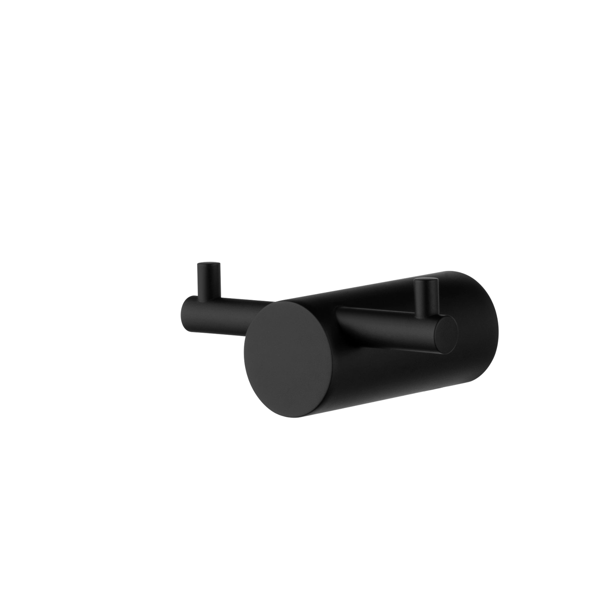 AQUAPERLA DOUBLE ROBE HOOK MATTE BLACK