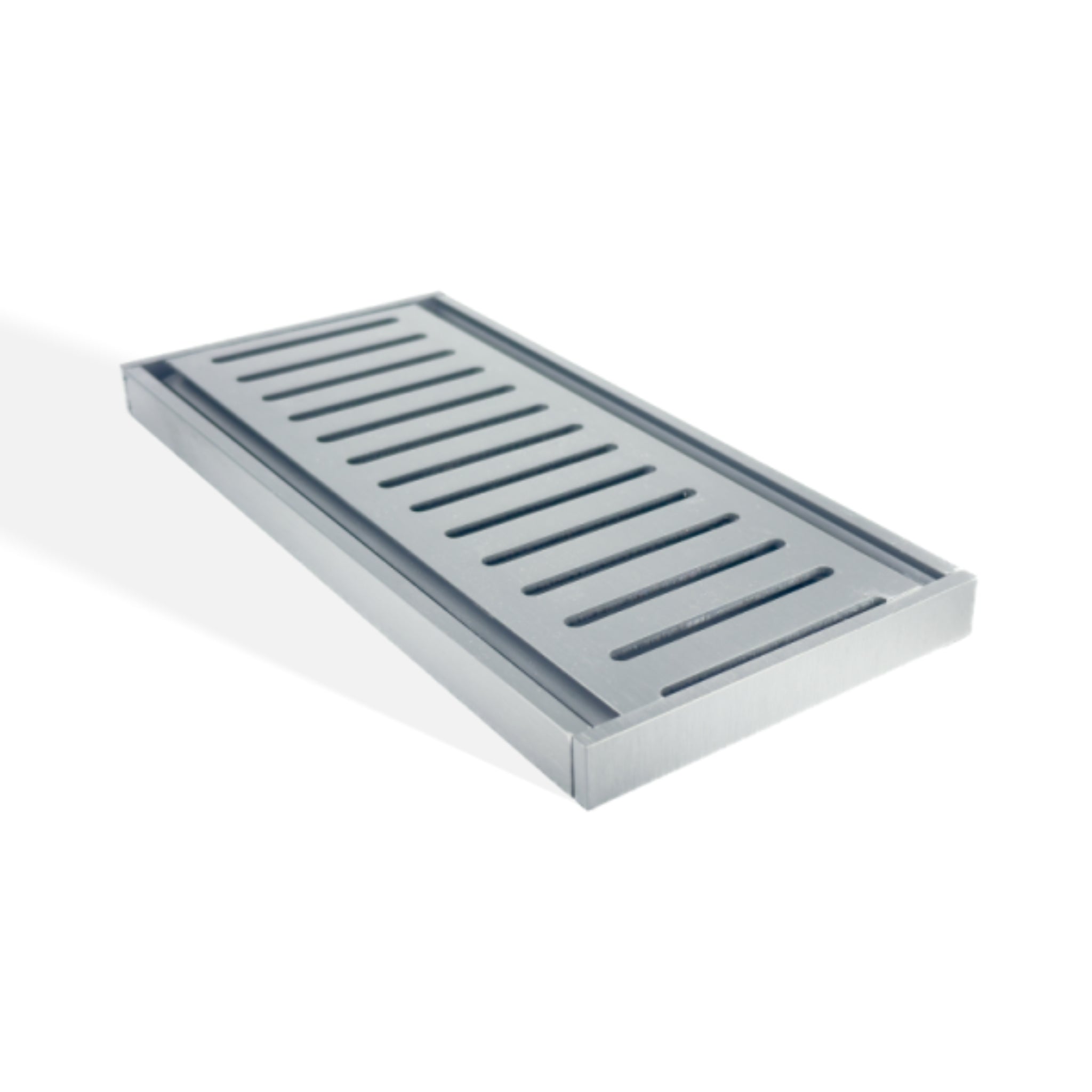 AQUAPERLA EZY FLOW FLOOR GRATE GUN METAL 100X14MM