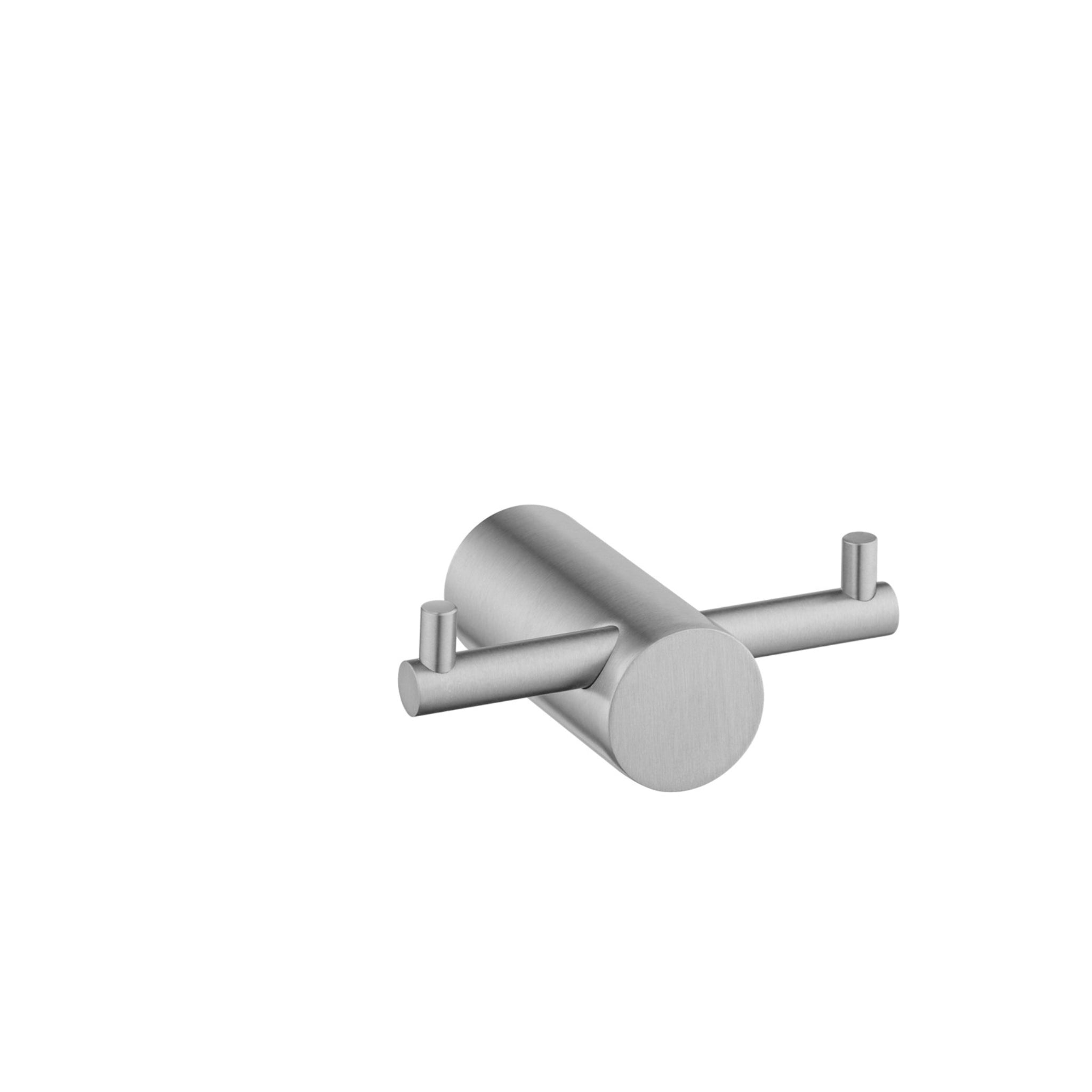 AQUAPERLA DOUBLE ROBE HOOK BRUSHED NICKEL