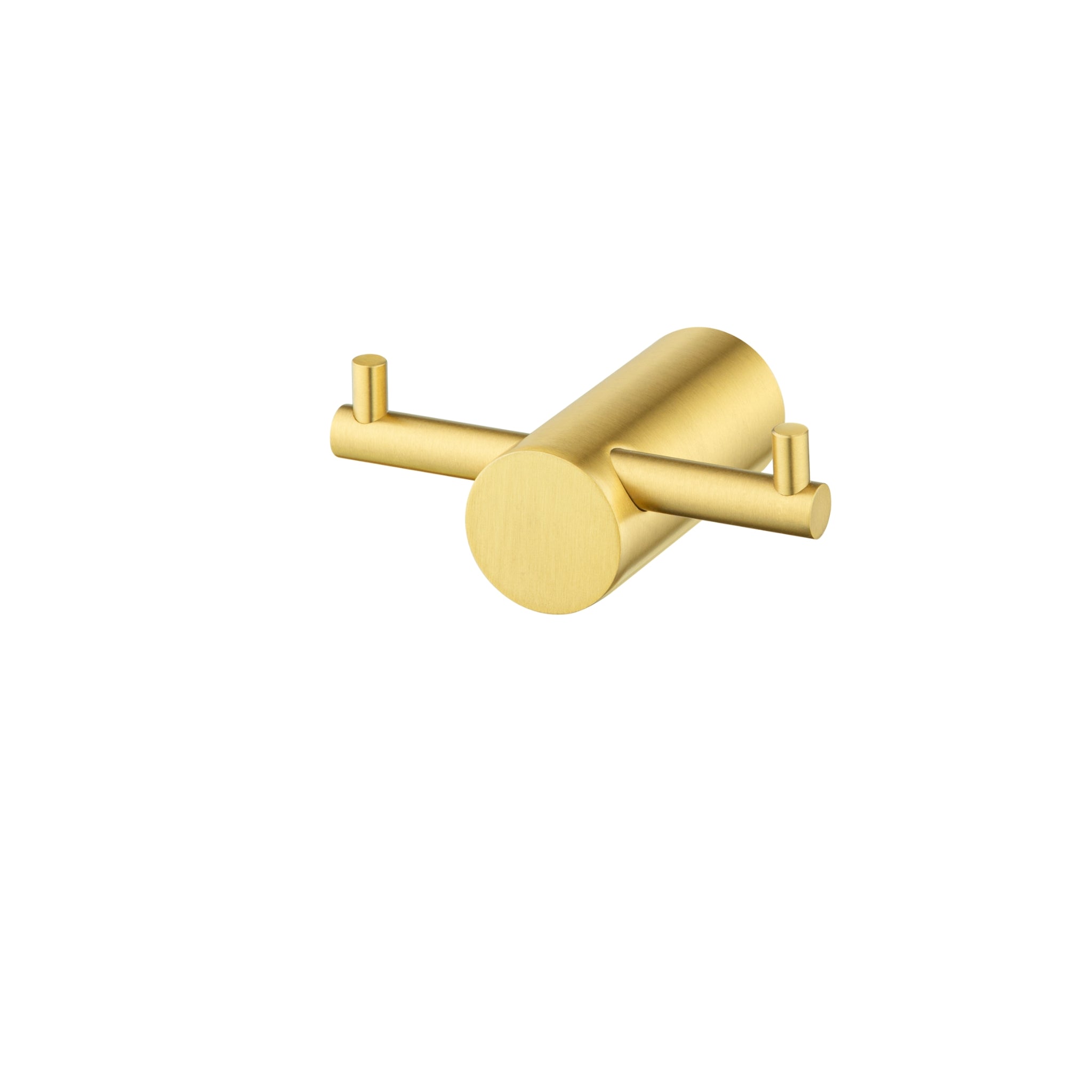 AQUAPERLA DOUBLE ROBE HOOK BRUSHED BRASS