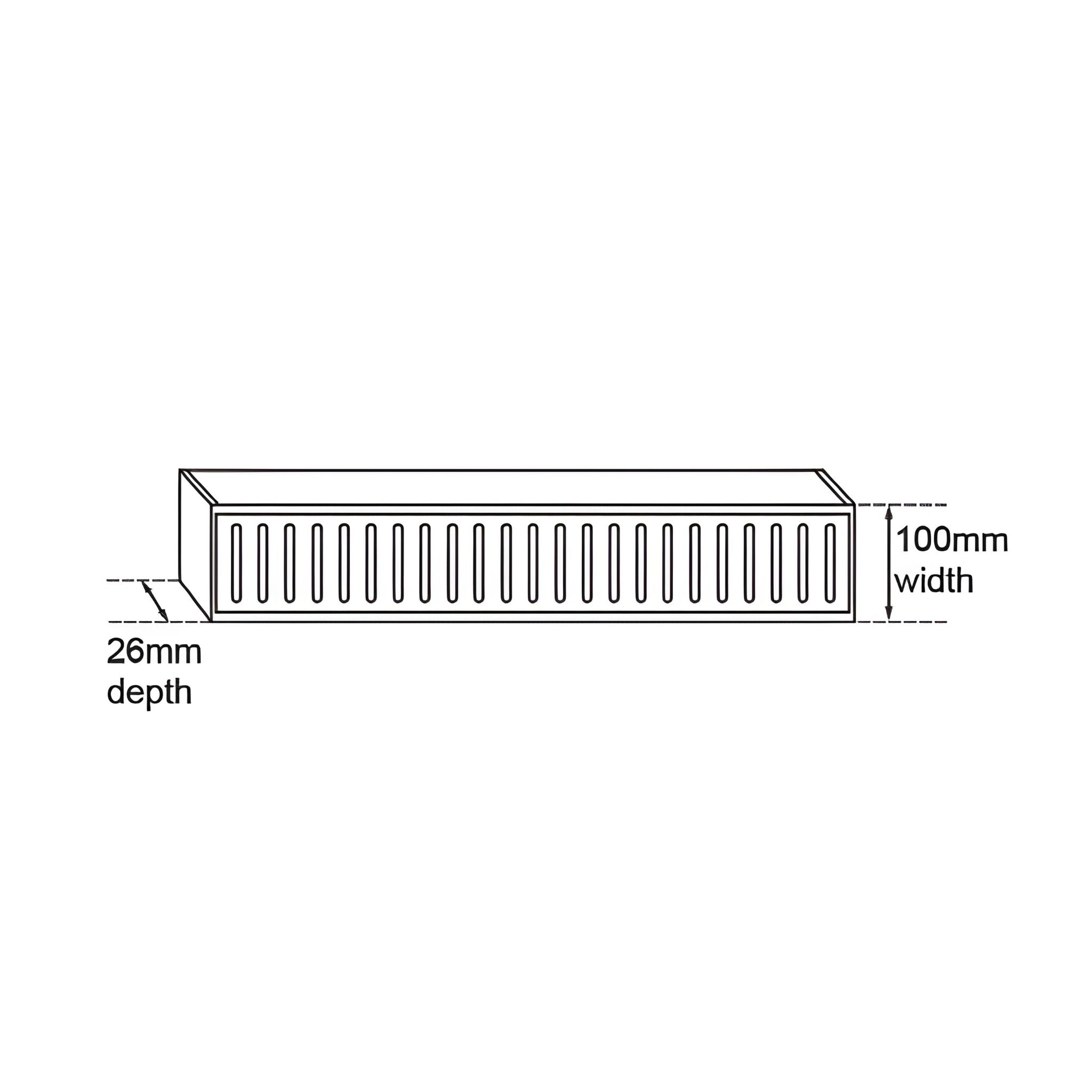 AQUAPERLA EZY FLOW FLOOR GRATE BRUSHED BLACK 100X26MM