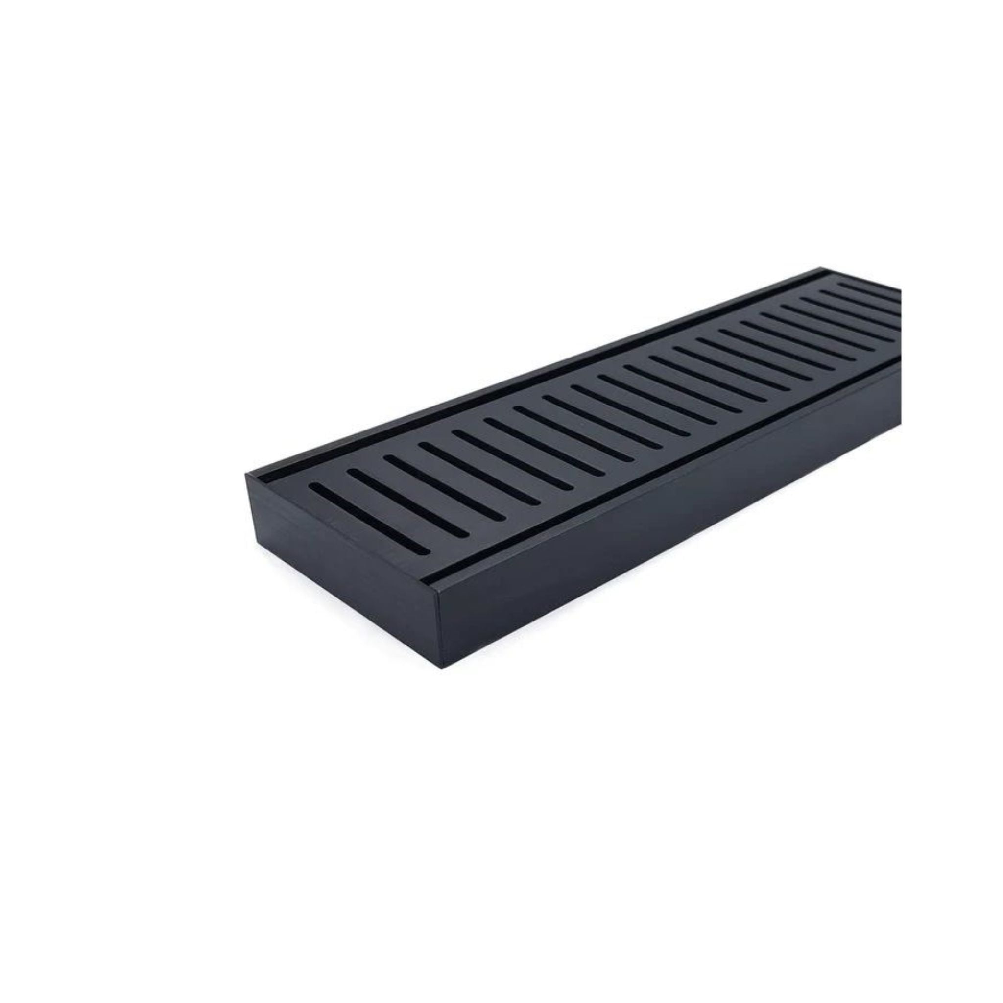 AQUAPERLA EZY FLOW FLOOR GRATE BRUSHED BLACK 100X26MM