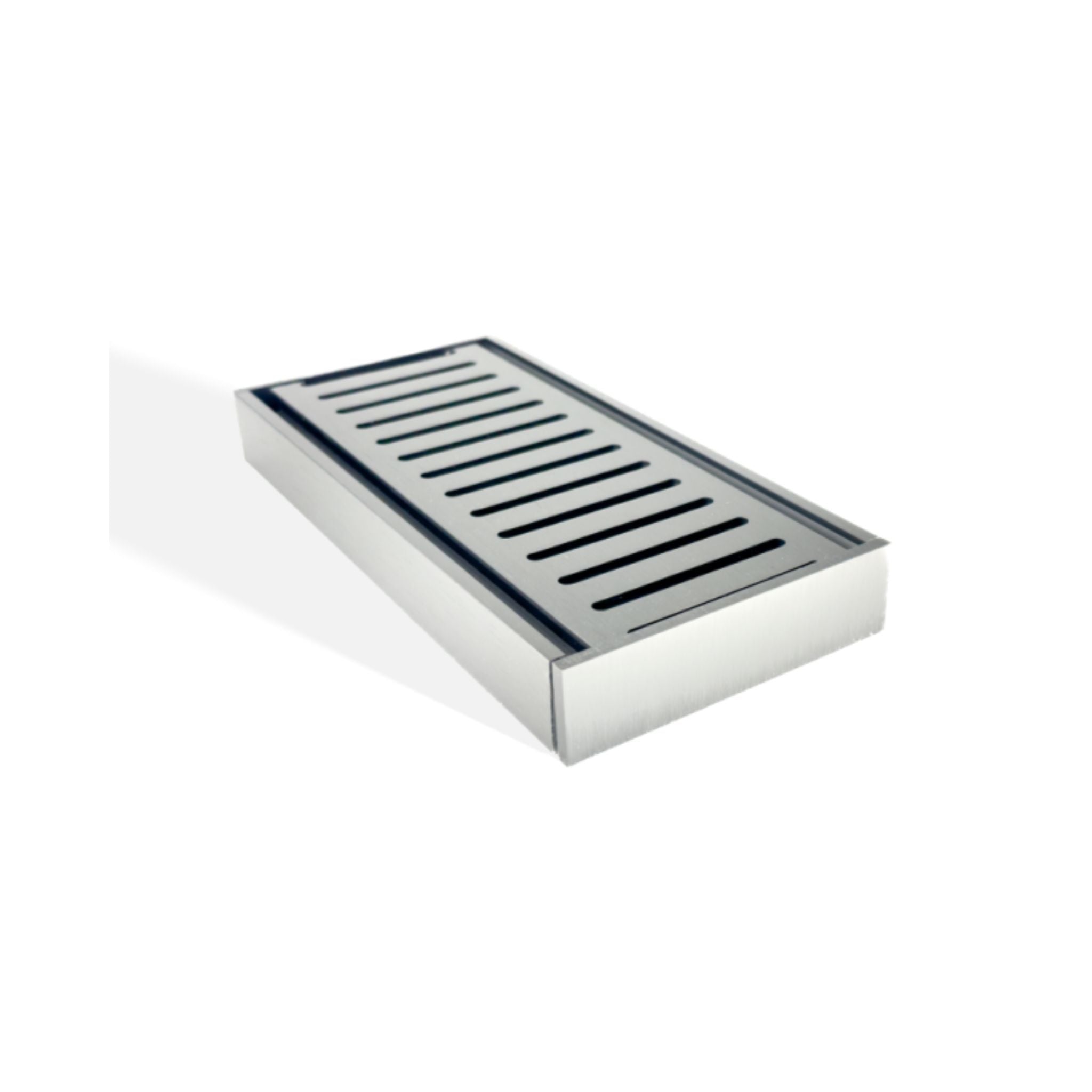 AQUAPERLA EZY FLOW FLOOR GRATE GUN METAL 100X26MM