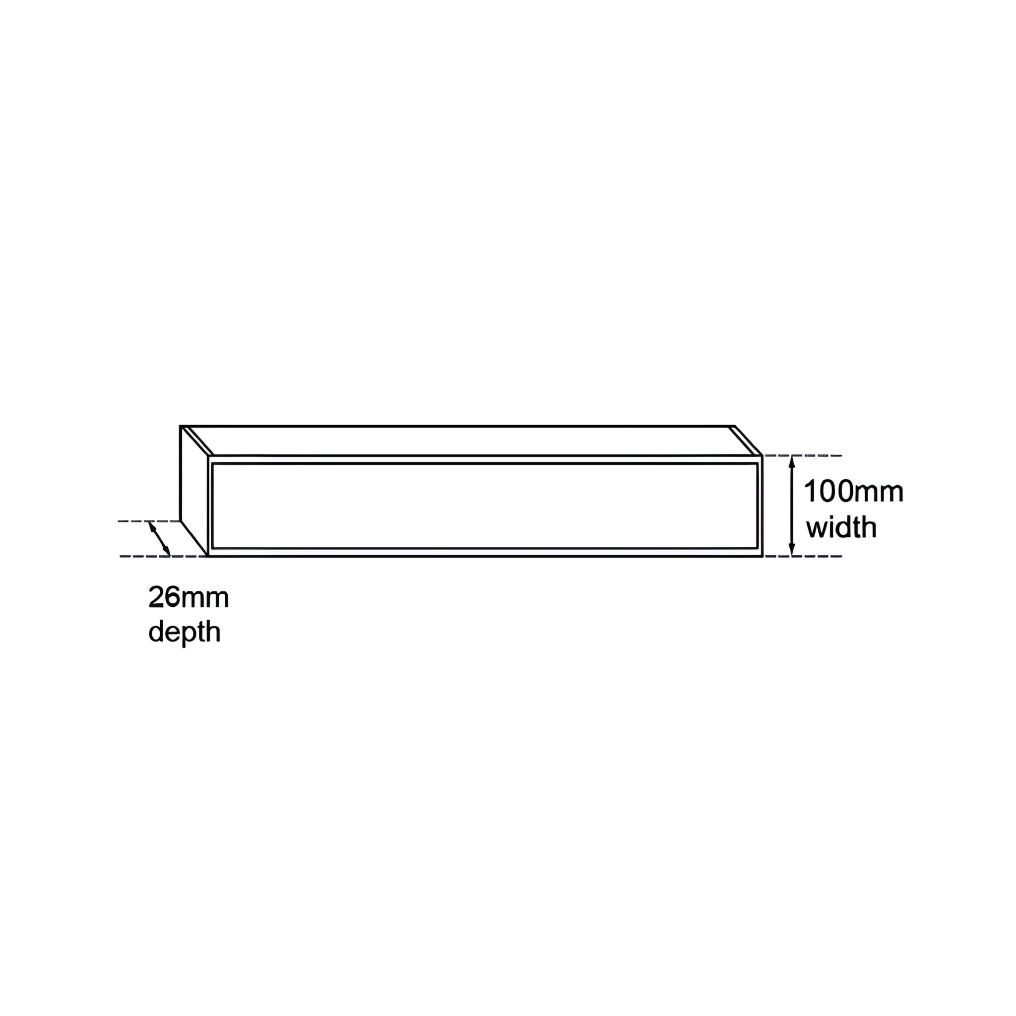 AQUAPERLA EZY FLOW TILE INSERT GRATE GUN METAL 100X26MM