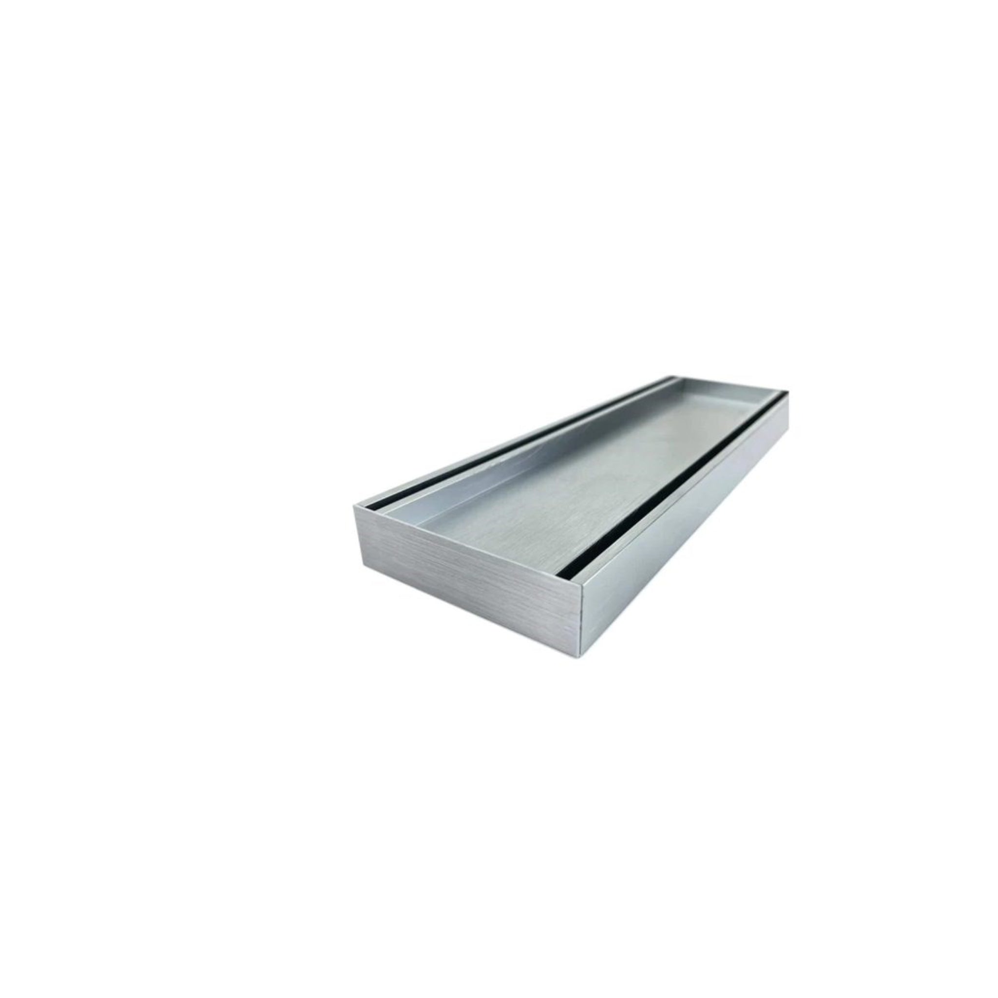 AQUAPERLA EZY FLOW TILE INSERT GRATE BRUSHED SILVER 100X26MM