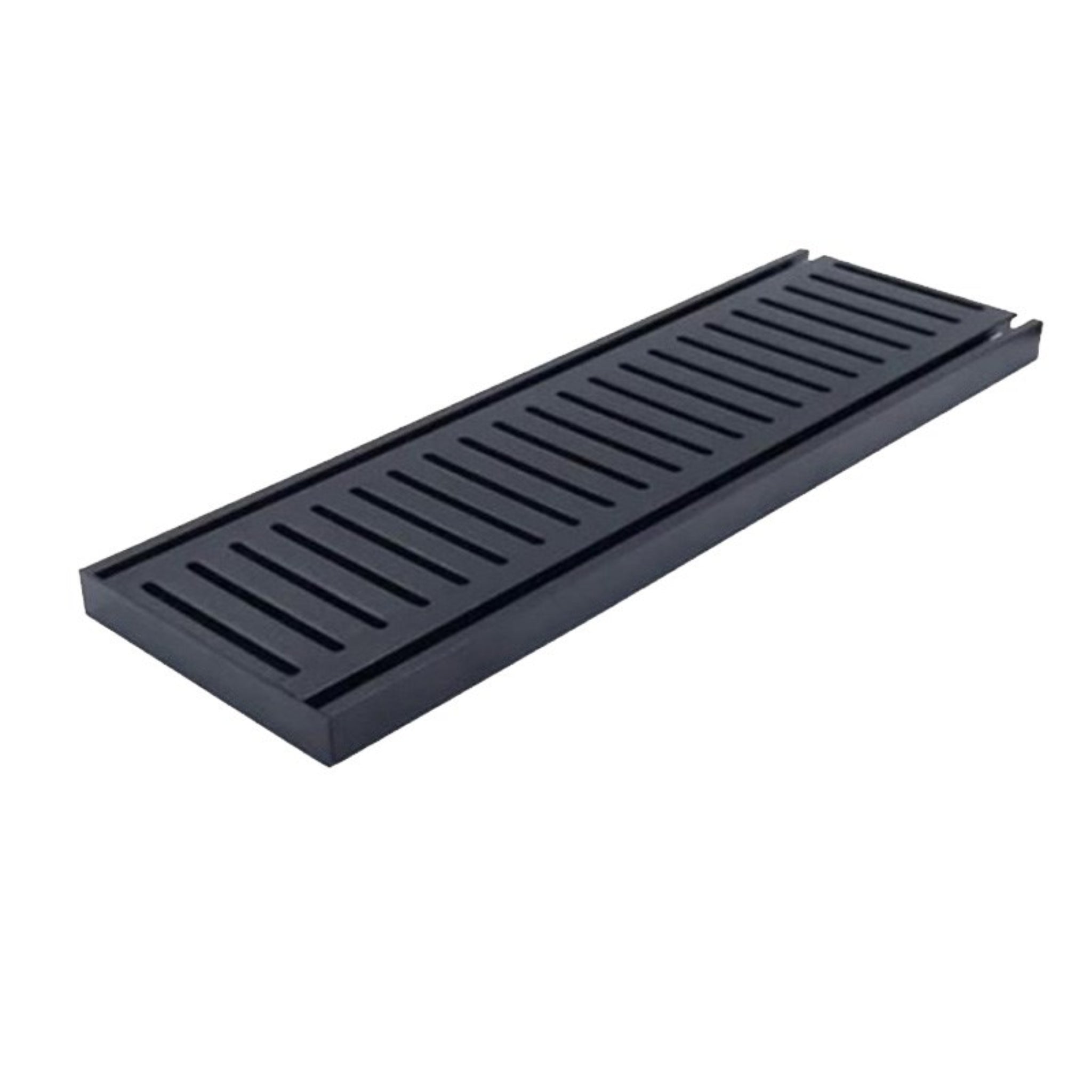 AQUAPERLA EZY FLOW FLOOR GRATE BRUSHED BLACK 100X14MM