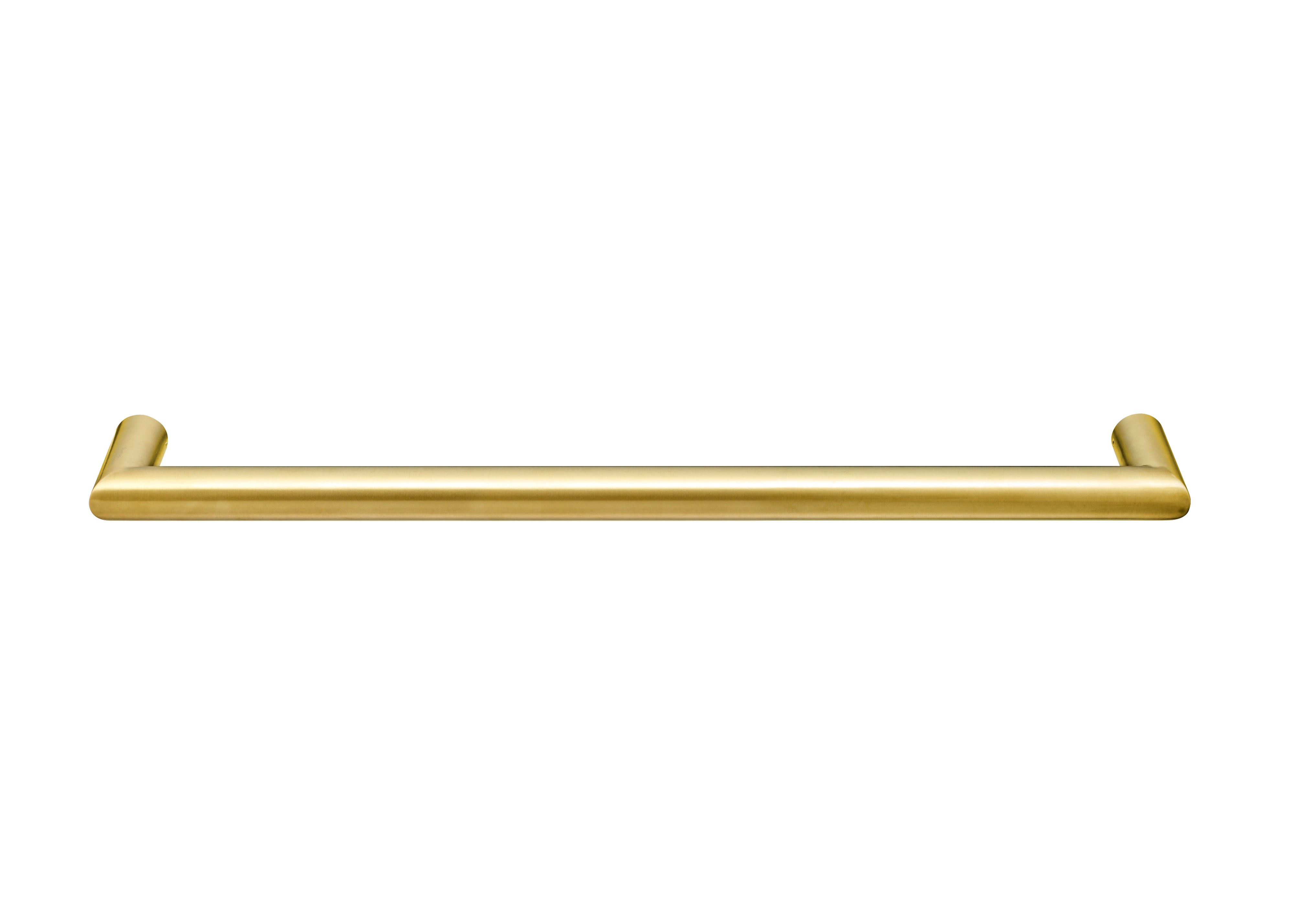 COLDBUSTER HORIZONTAL ROUND HEATED SINGLE TOWEL RAIL BRUSHED BRASS (AVAILABLE IN 450MM, 632MM AND 832MM)