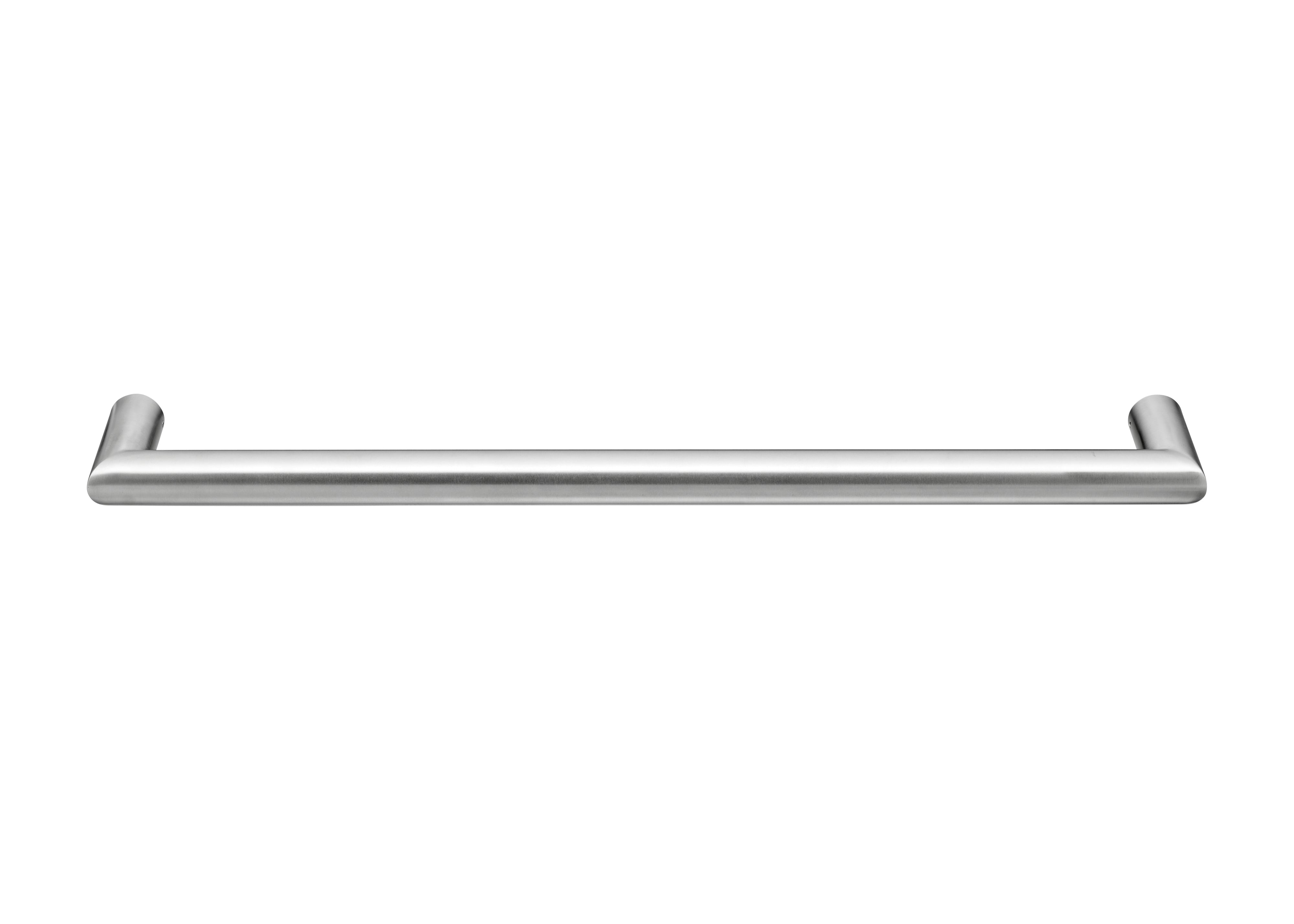 COLDBUSTER HORIZONTAL ROUND HEATED SINGLE TOWEL RAIL BRUSHED STAINLESS STEEL (AVAILABLE IN 450MM, 632MM AND 832MM)