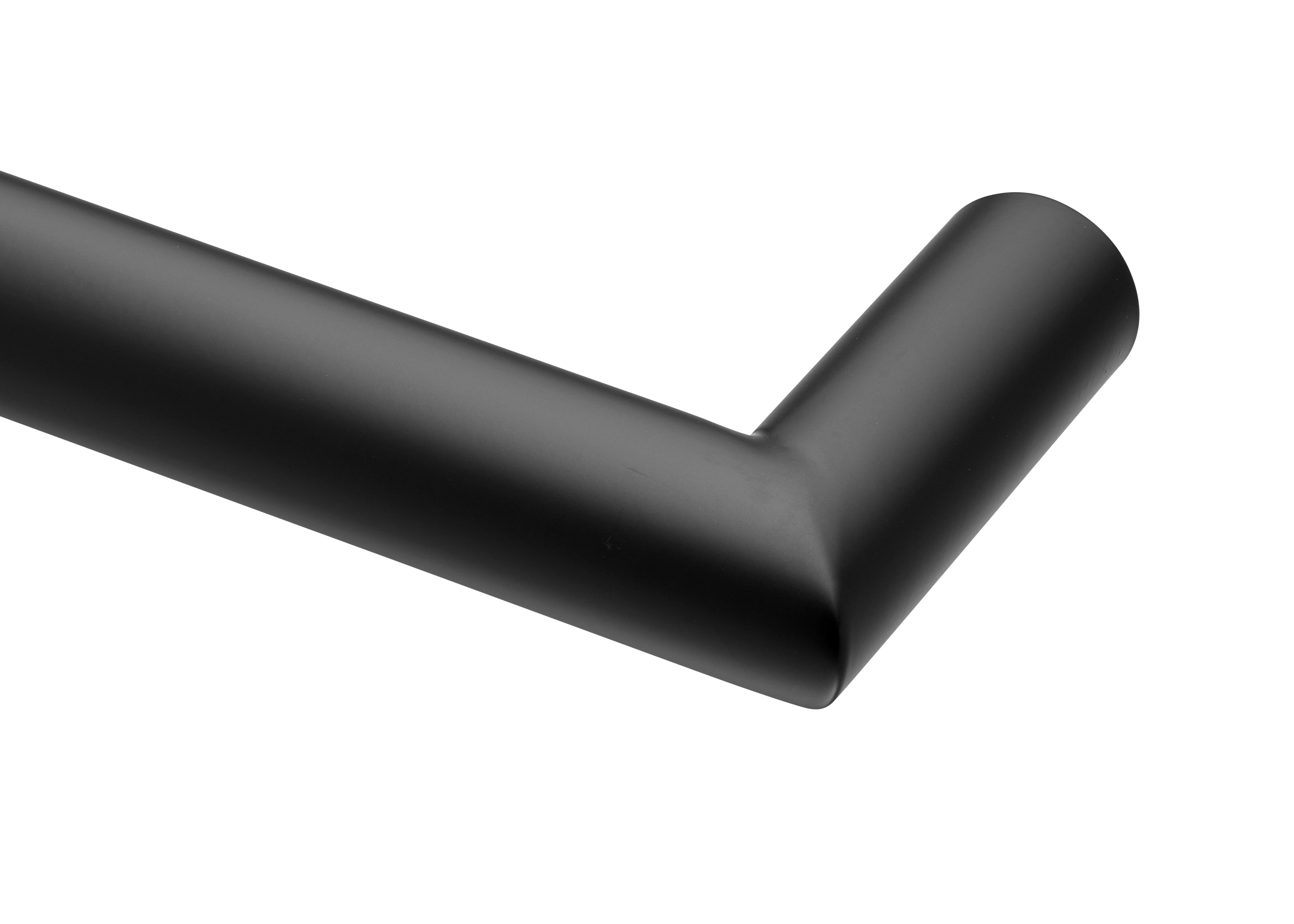 COLDBUSTER HORIZONTAL ROUND HEATED SINGLE TOWEL RAIL MATTE BLACK (AVAILABLE IN 450MM, 632MM AND 832MM)