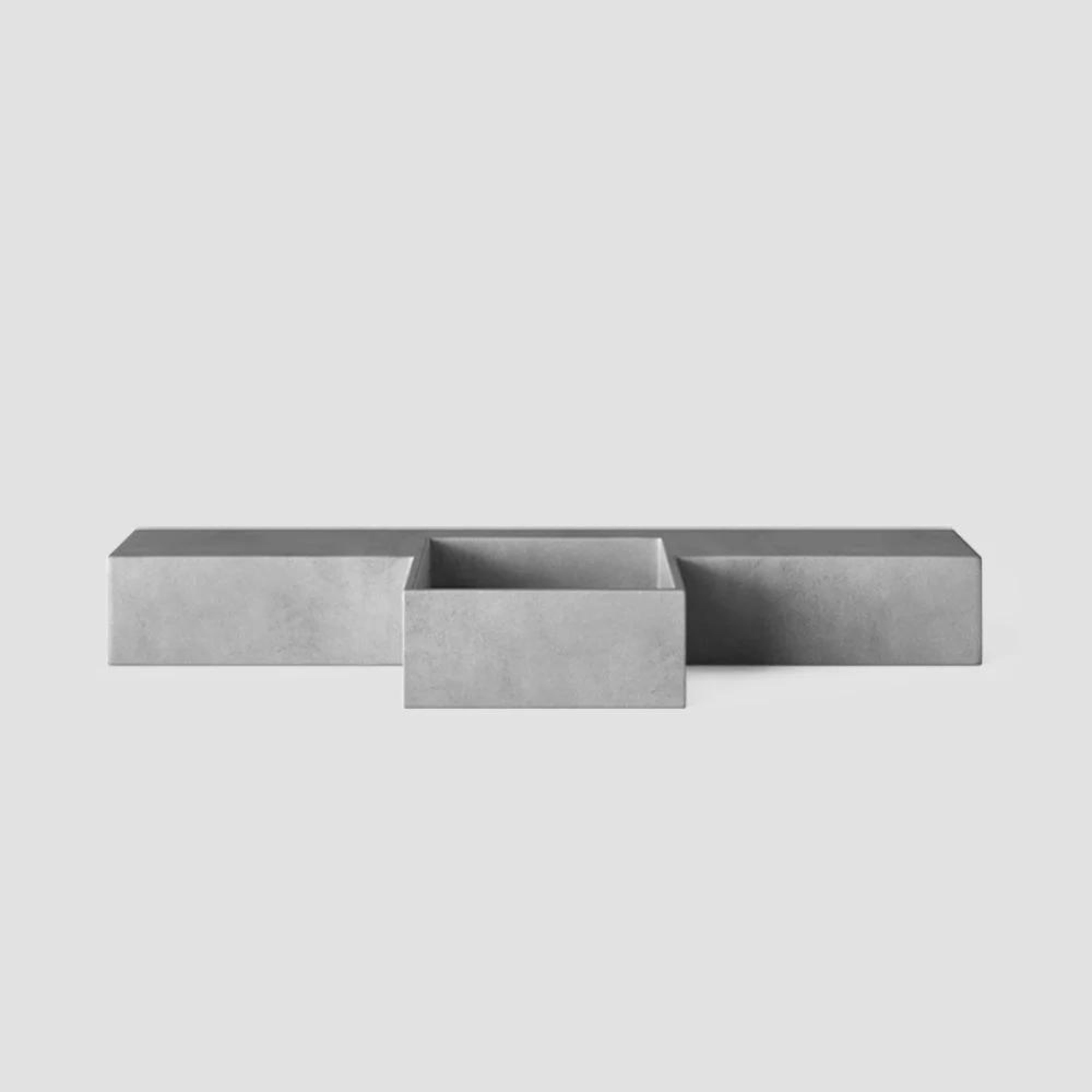 CONCRETE STUDIO BALY SEMI-RECESSED BASIN GREY 900MM