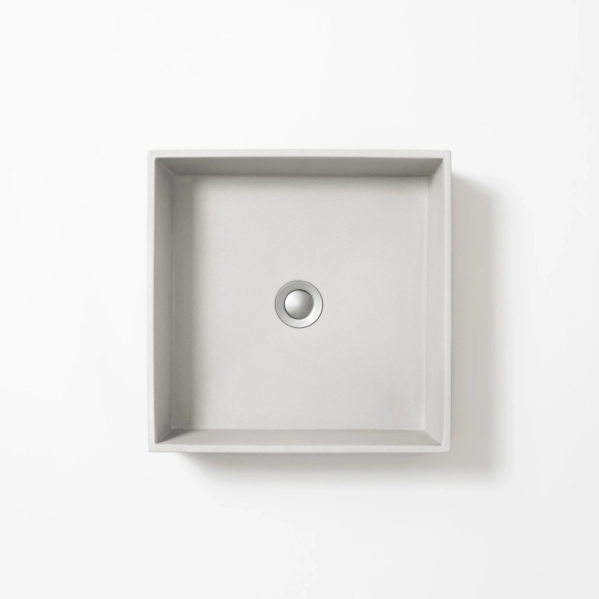 CONCRETE STUDIO BALY ABOVE COUNTER BASIN SQUARE WHITE 360MM