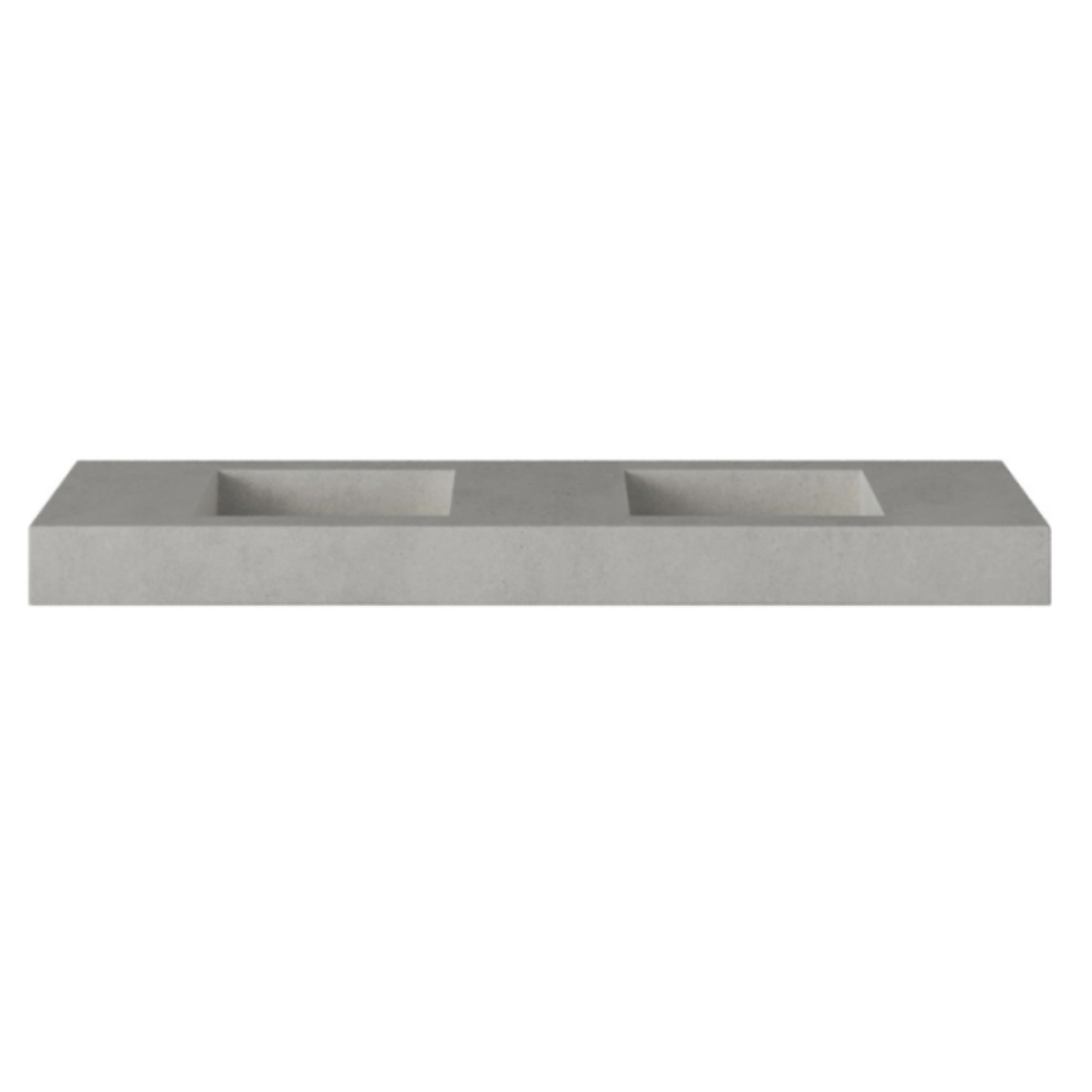 CONCRETE STUDIO BALY DOUBLE BOWL WALL HUNG BASIN (AVAILABLE IN 1800MM AND 2100MM)