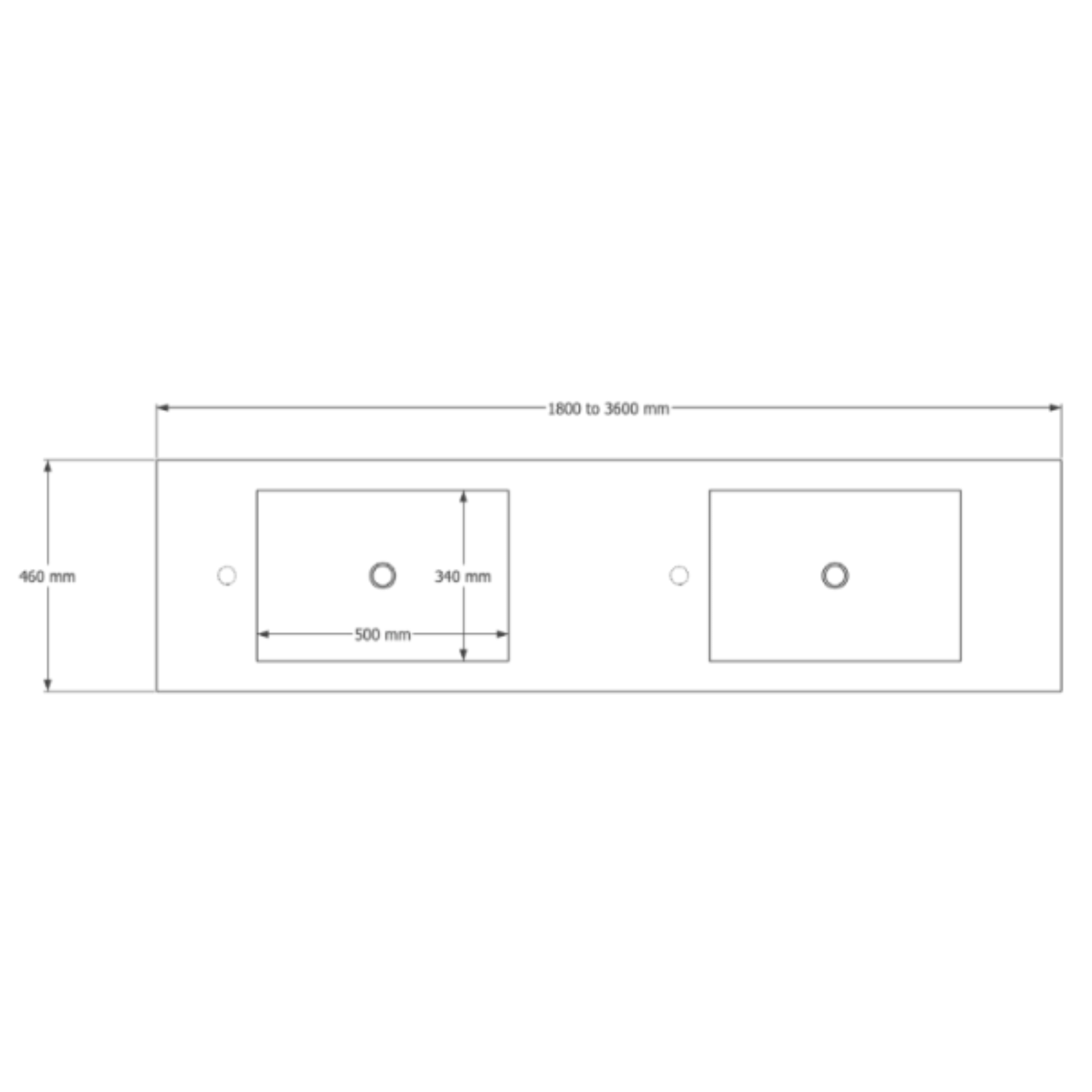 CONCRETE STUDIO BALY DOUBLE BOWL WALL HUNG BASIN (AVAILABLE IN 1800MM AND 2100MM)