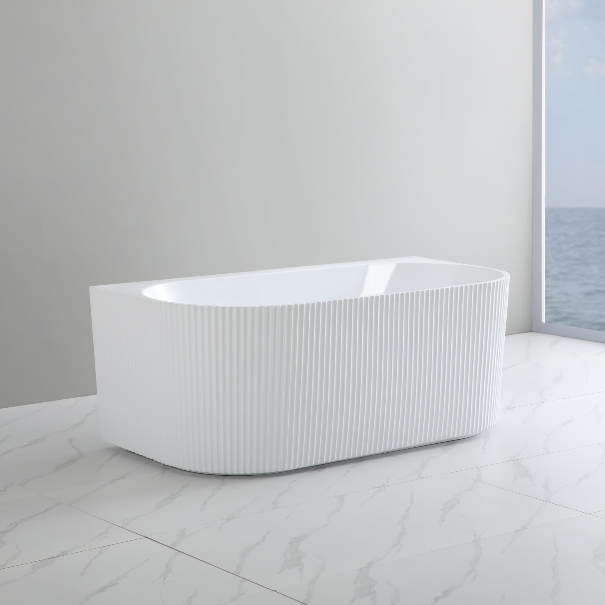 CETO BARI FREESTANDING BATHTUB GLOSS WHITE (AVAILABLE IN 1500MM AND 1700MM)