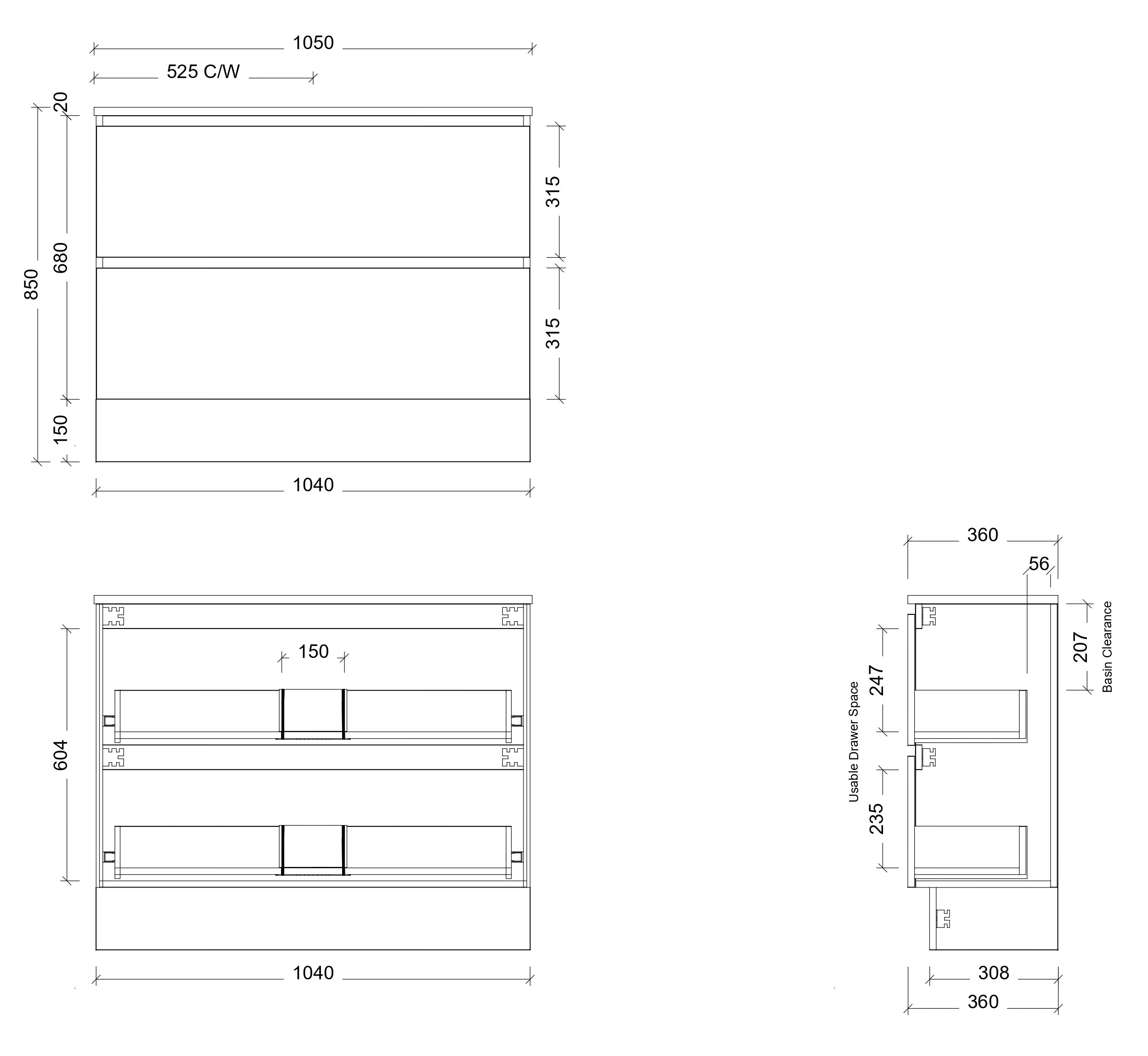 Test Avis-TIMBERLINE BILLIE SPACE SAVING CUSTOM FLOOR STANDING VANITY (ALL SIZING) (Copy)