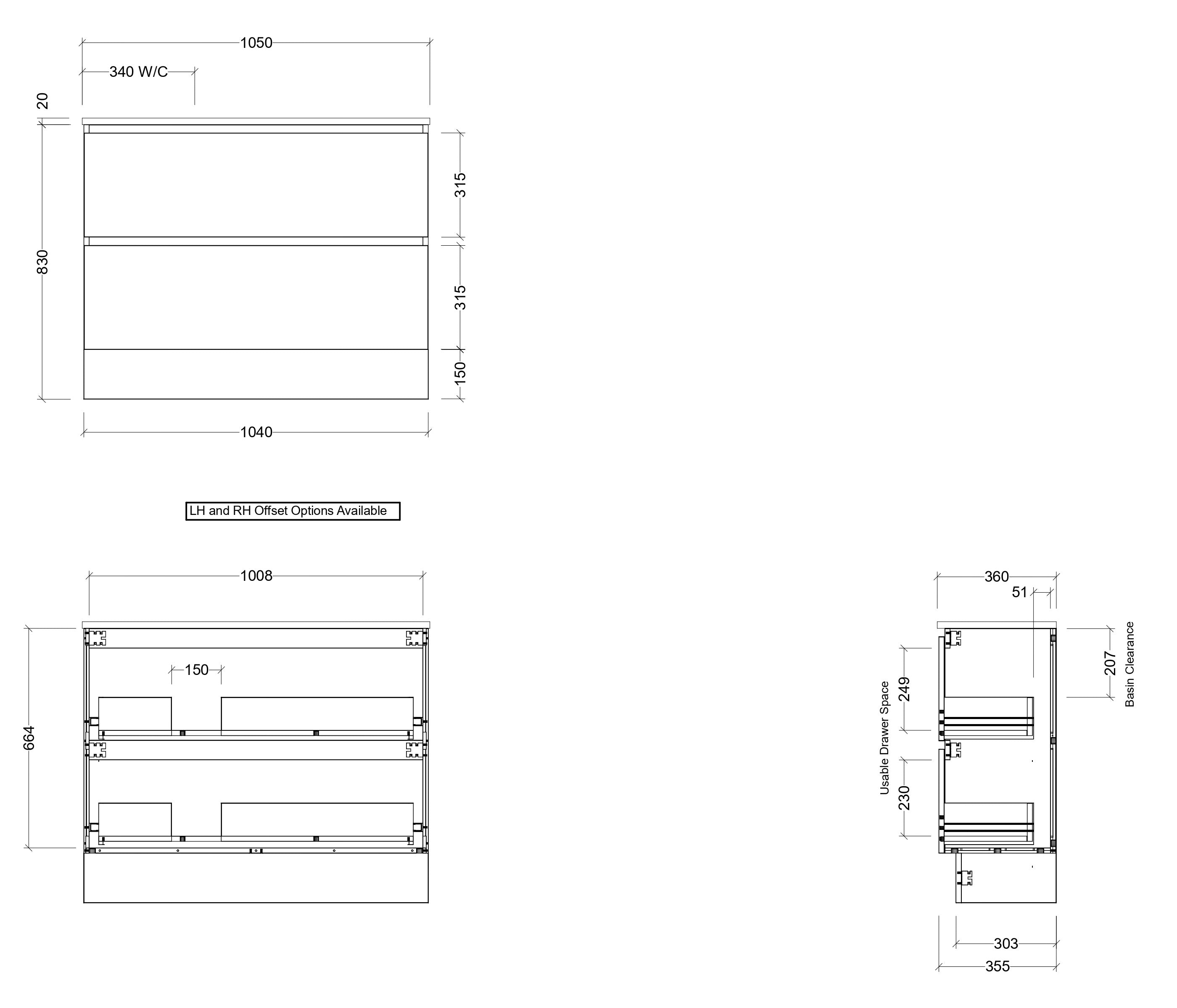 Test Avis-TIMBERLINE BILLIE SPACE SAVING CUSTOM FLOOR STANDING VANITY (ALL SIZING) (Copy)