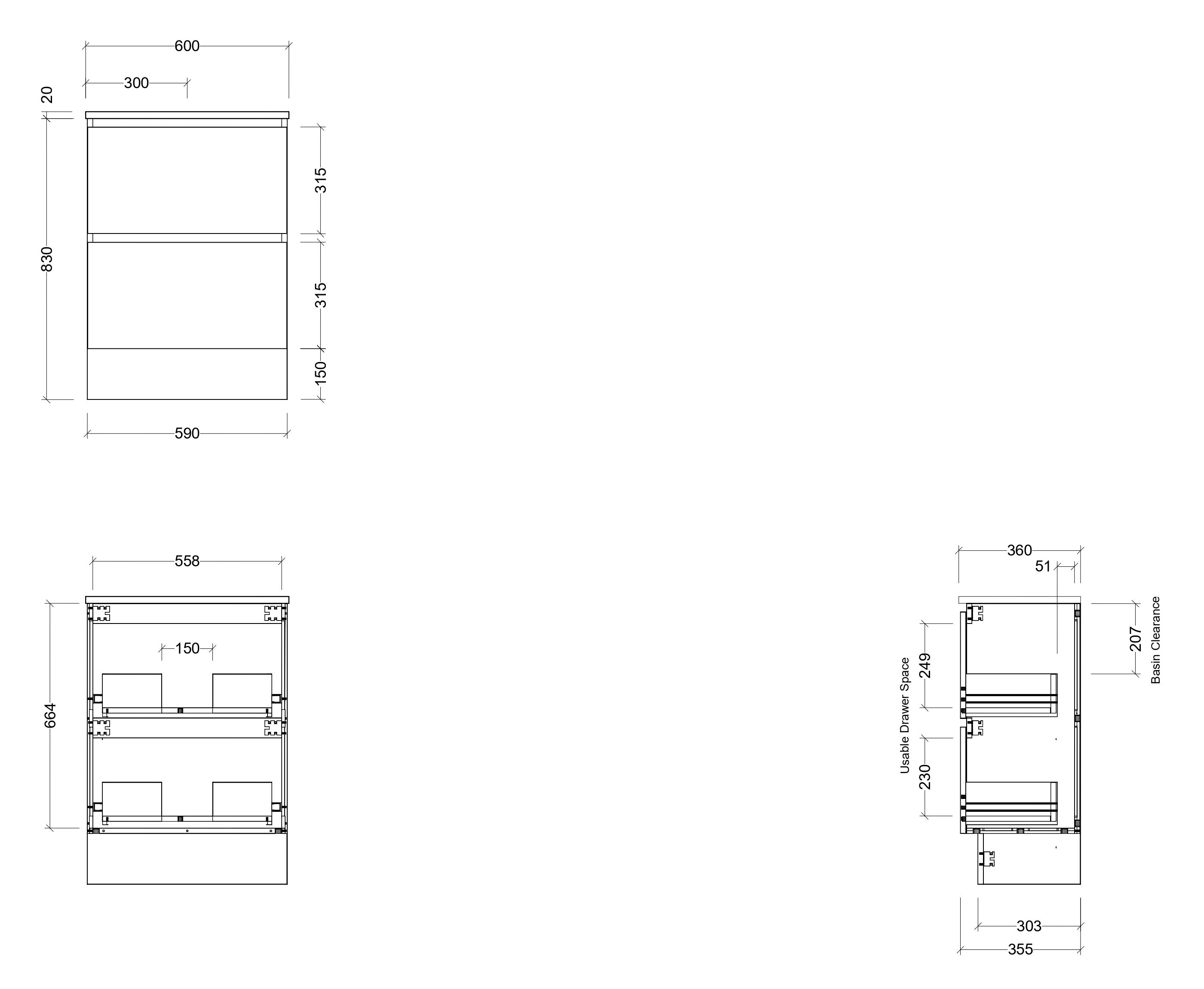 Test Avis-TIMBERLINE BILLIE SPACE SAVING CUSTOM FLOOR STANDING VANITY (ALL SIZING) (Copy)