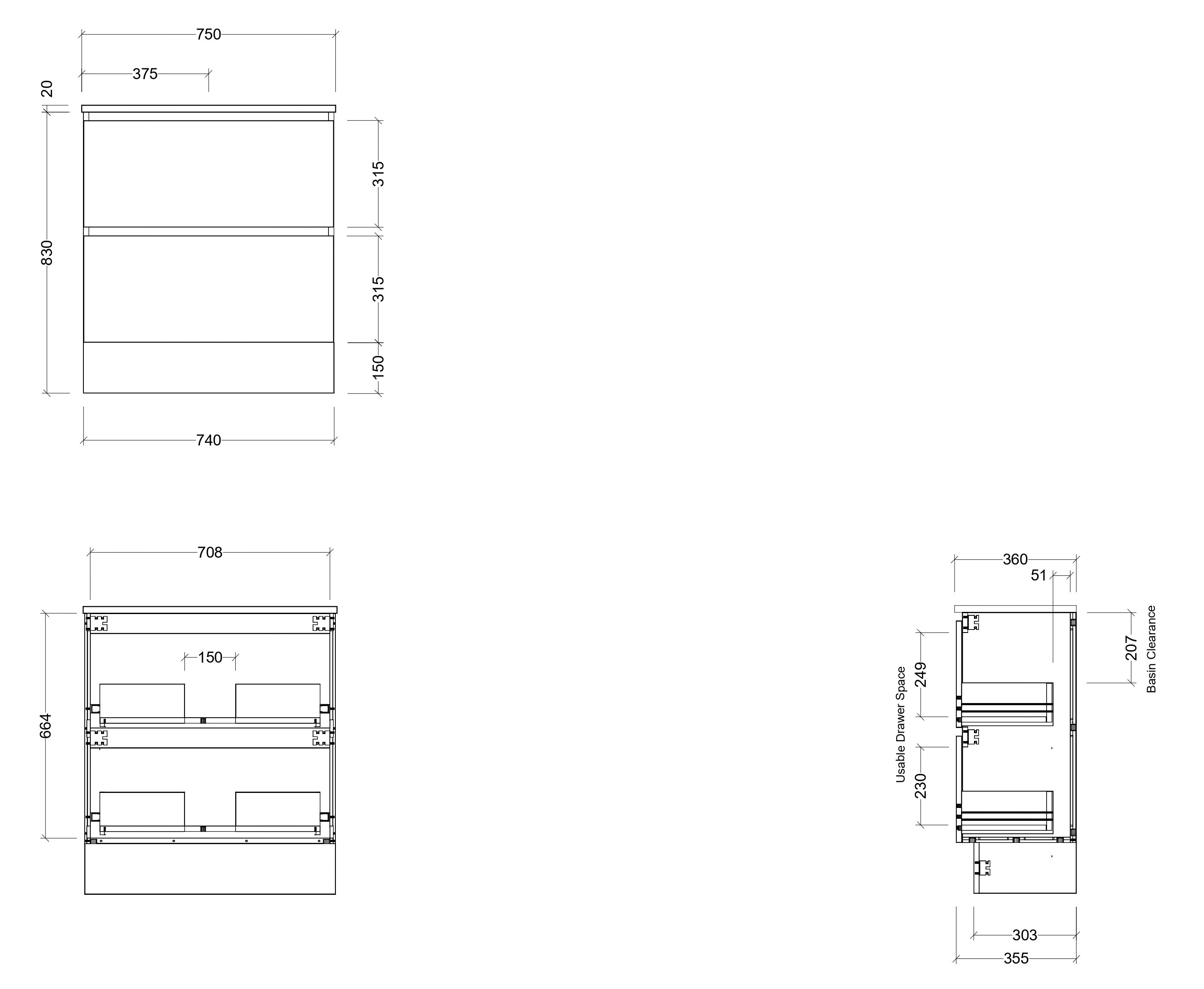 Test Avis-TIMBERLINE BILLIE SPACE SAVING CUSTOM FLOOR STANDING VANITY (ALL SIZING) (Copy)