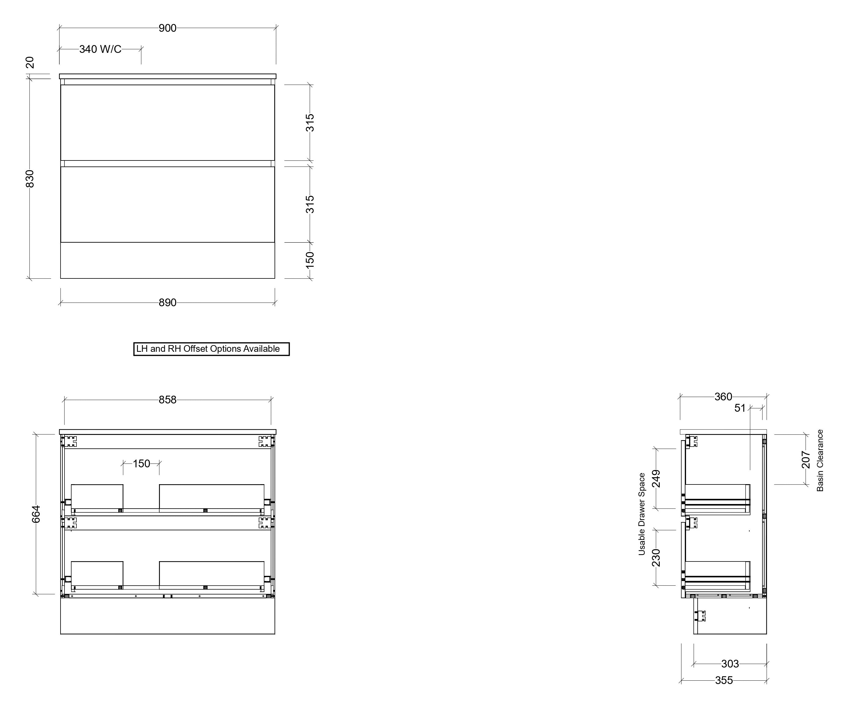 Test Avis-TIMBERLINE BILLIE SPACE SAVING CUSTOM FLOOR STANDING VANITY (ALL SIZING) (Copy)