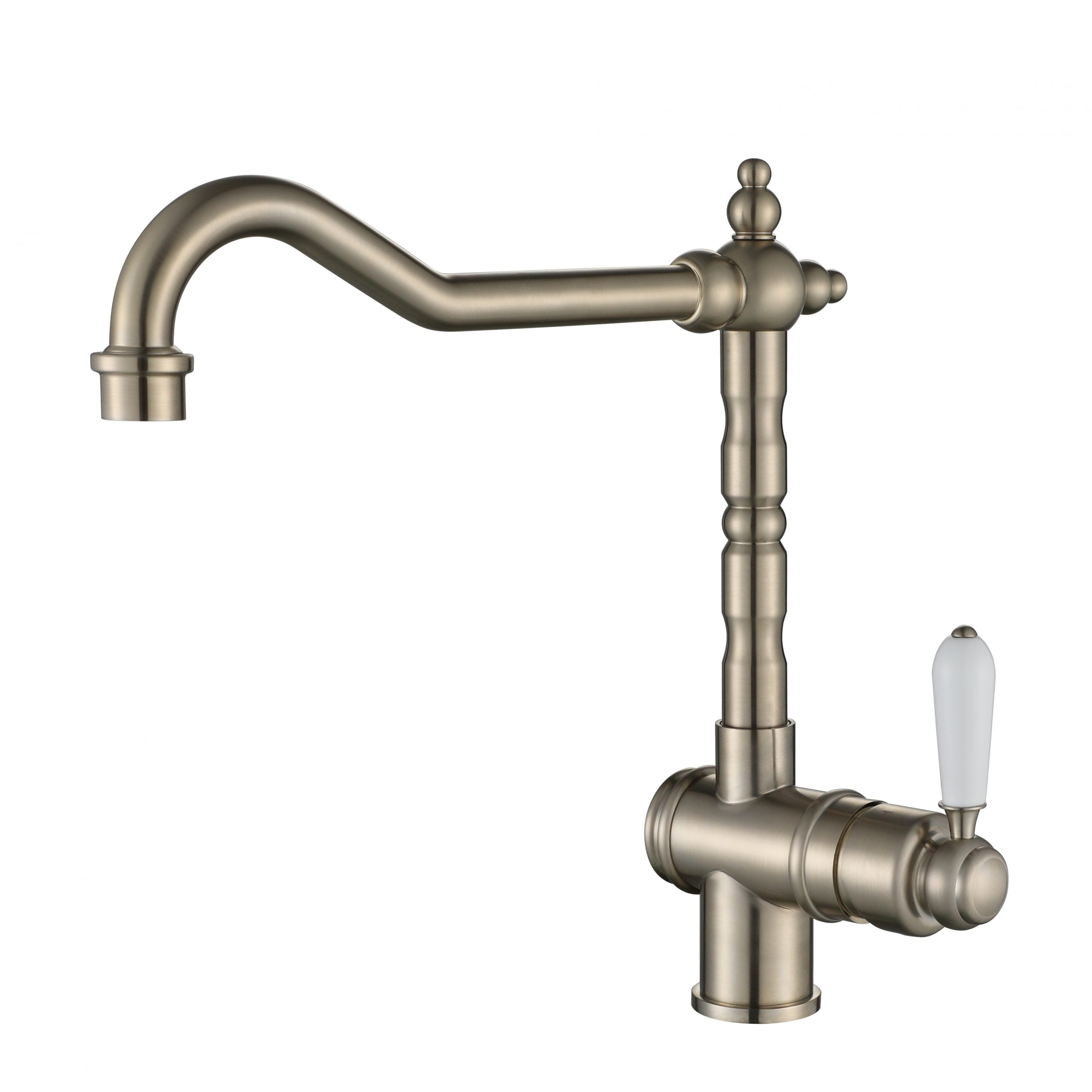 MODERN NATIONAL BORDEAUX KITCHEN MIXER ⁠⁠292MM BRUSHED NICKEL