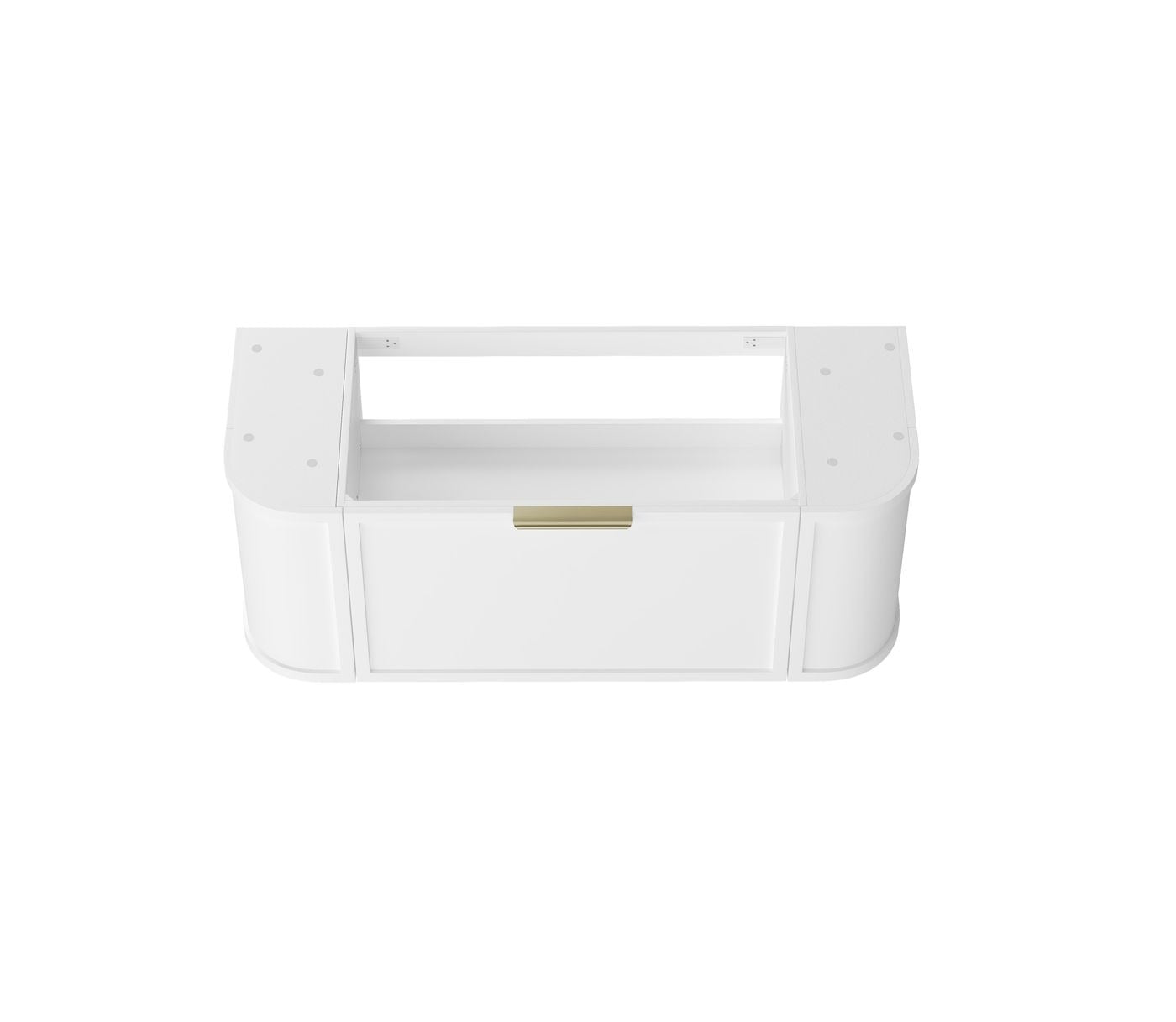 OTTI HAMPSHIRE SATIN WHITE 1200MM CURVE SINGLE BOWL WALL HUNG VANITY