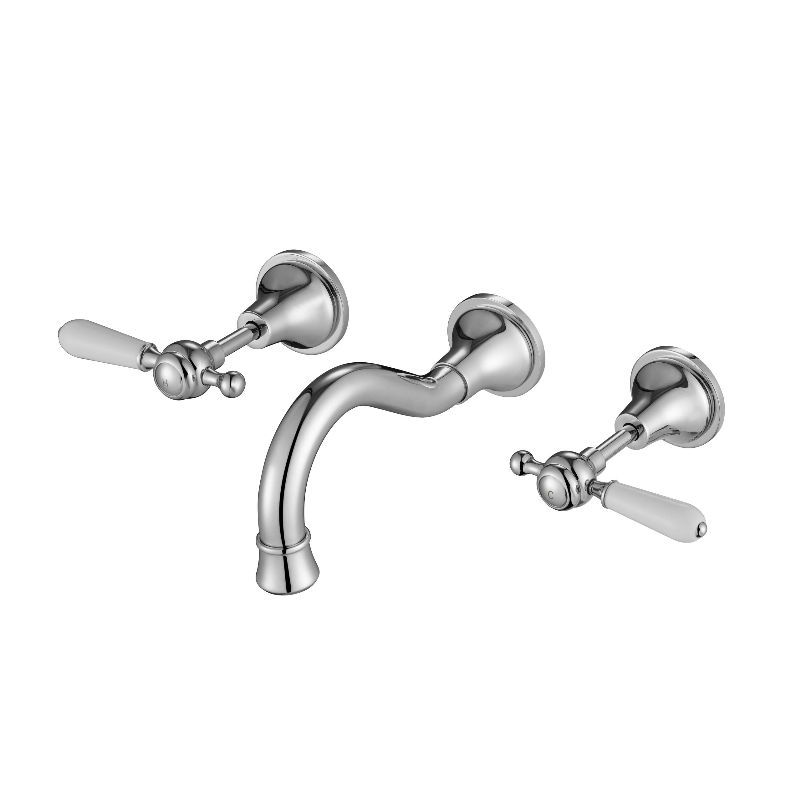 MODERN NATIONAL BORDEAUX WALL SPA AND SINK THREE PIECE SET ⁠⁠200MM CHROME