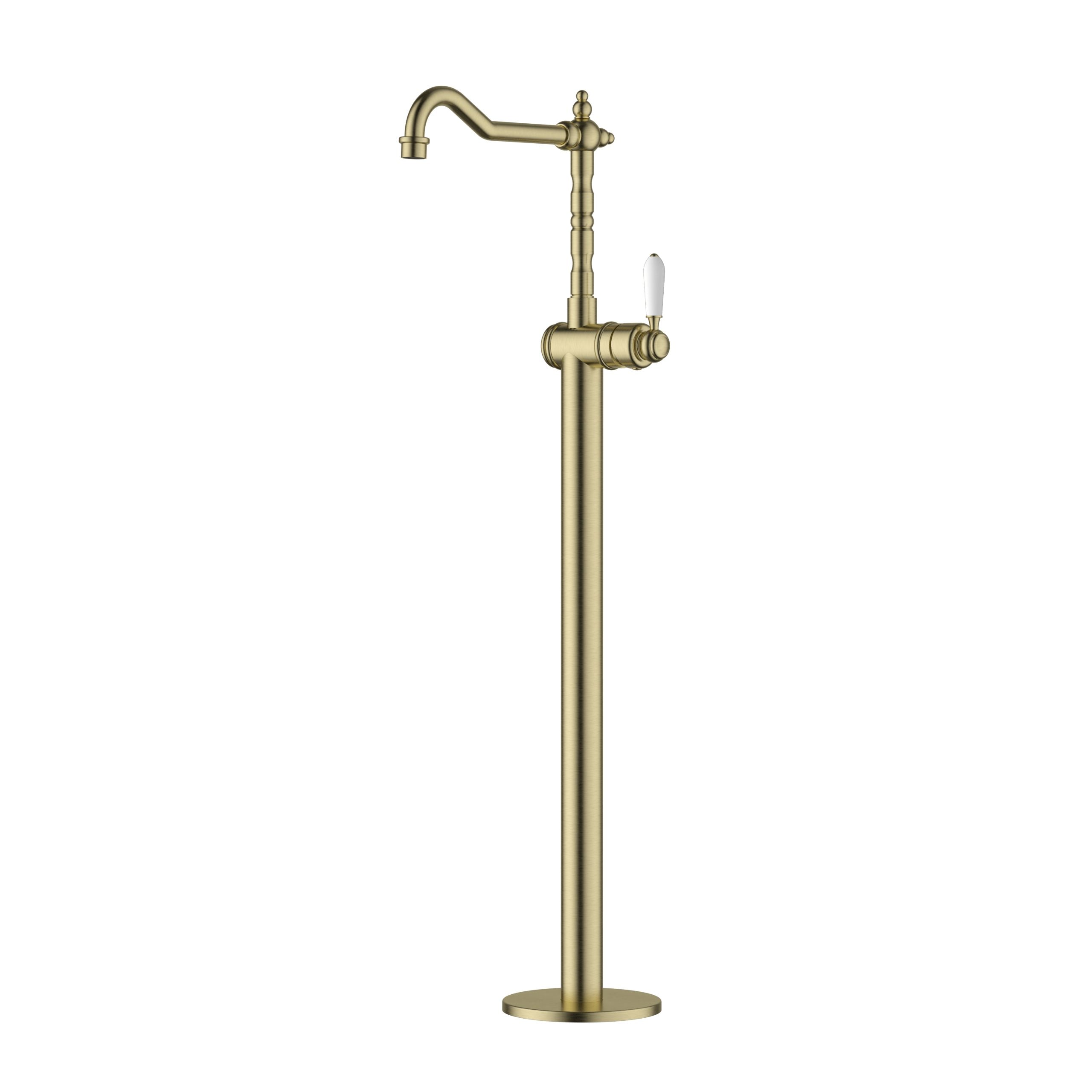 MODERN NATIONAL BORDEAUX FREESTANDING BATH MIXER 911MM BRUSHED BRONZE